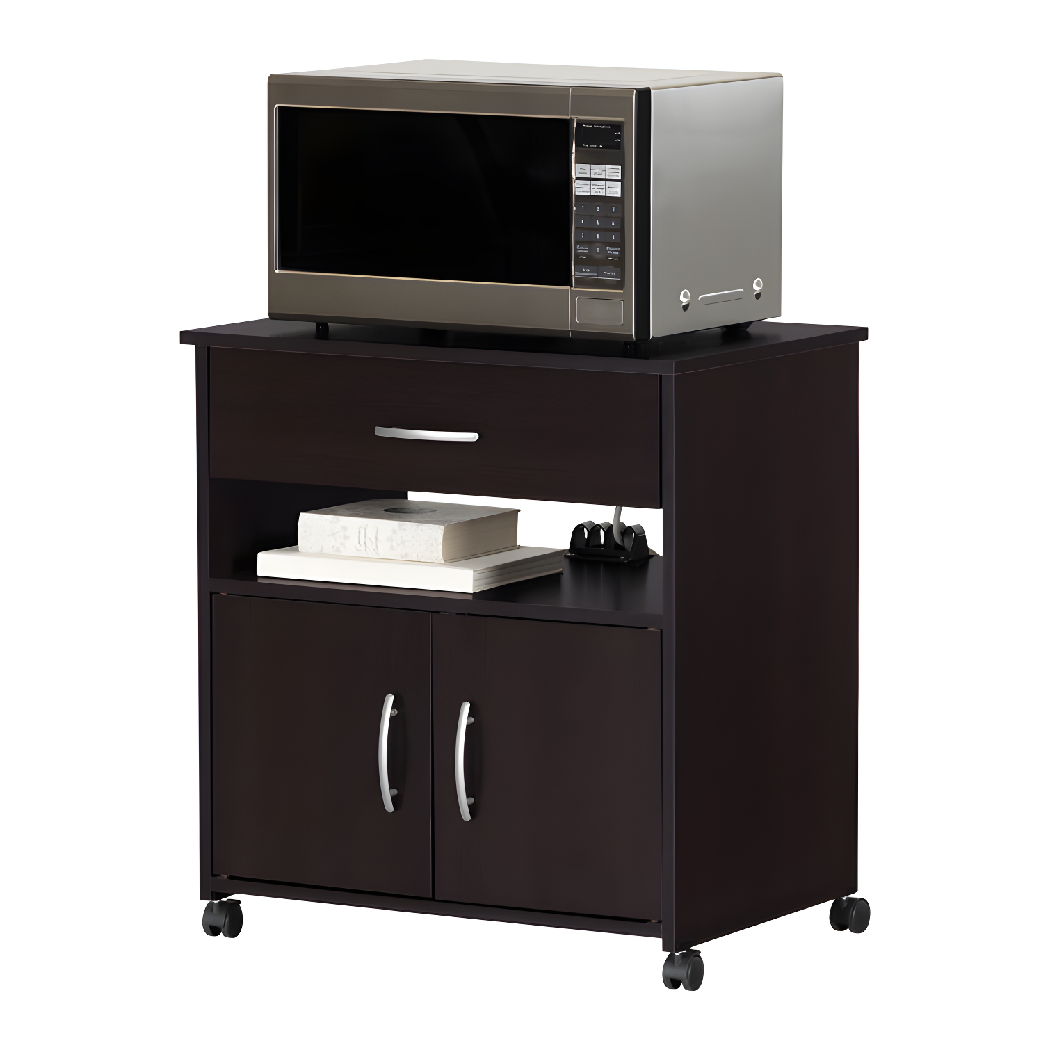 South Shore Axess 29.25'' H x 26.75'' W 2 - Cabinet Utility Cart with Wheels