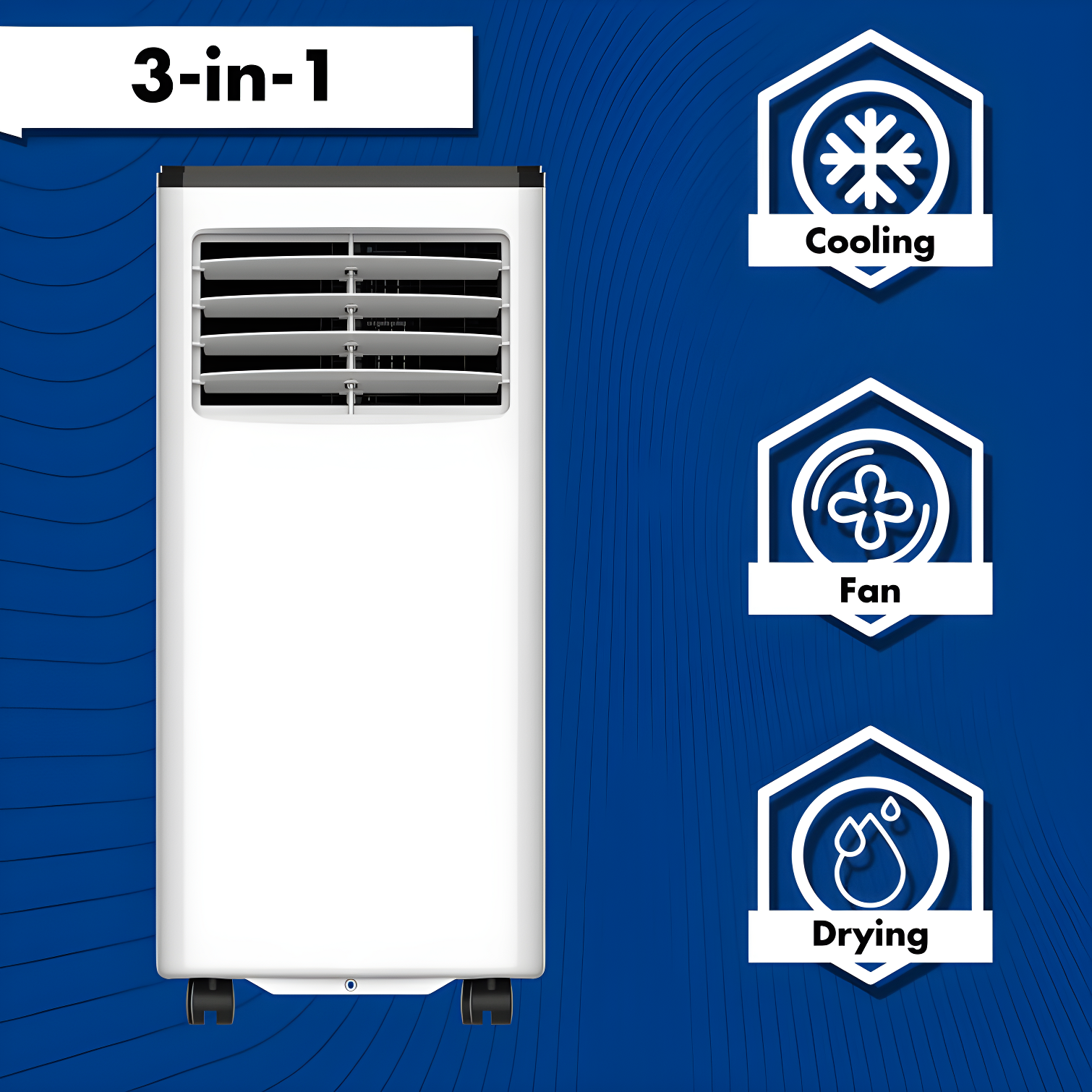 AUX 8000 BTU Portable Air Conditioner for 200 Square Feet
