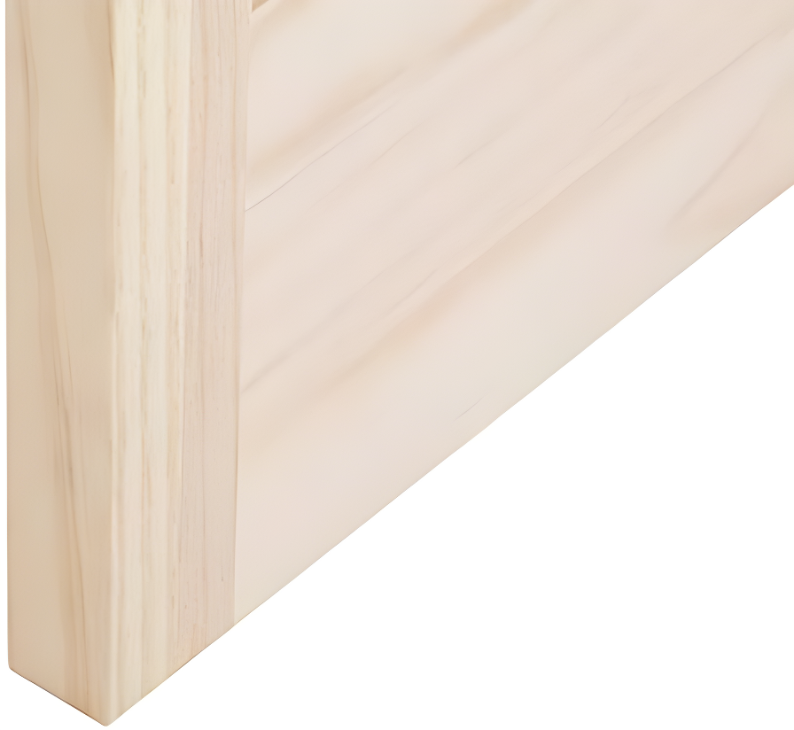 80'' Solid Wood Glass Unfinished Bi-Fold Door
