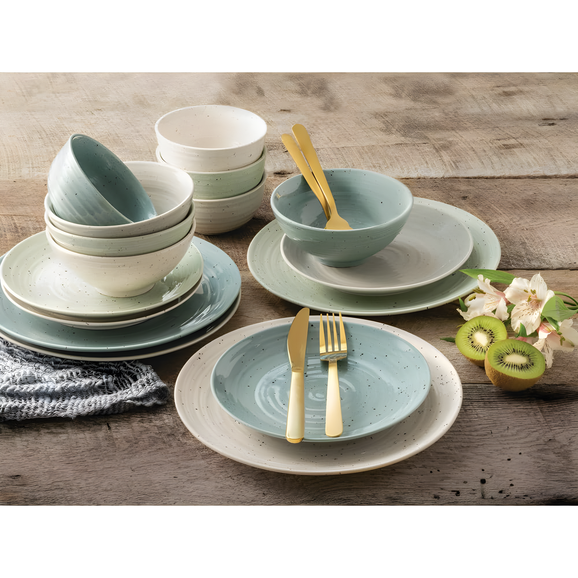 Siterra Artist's Blend Stoneware 16 Pc Dinnerware Set