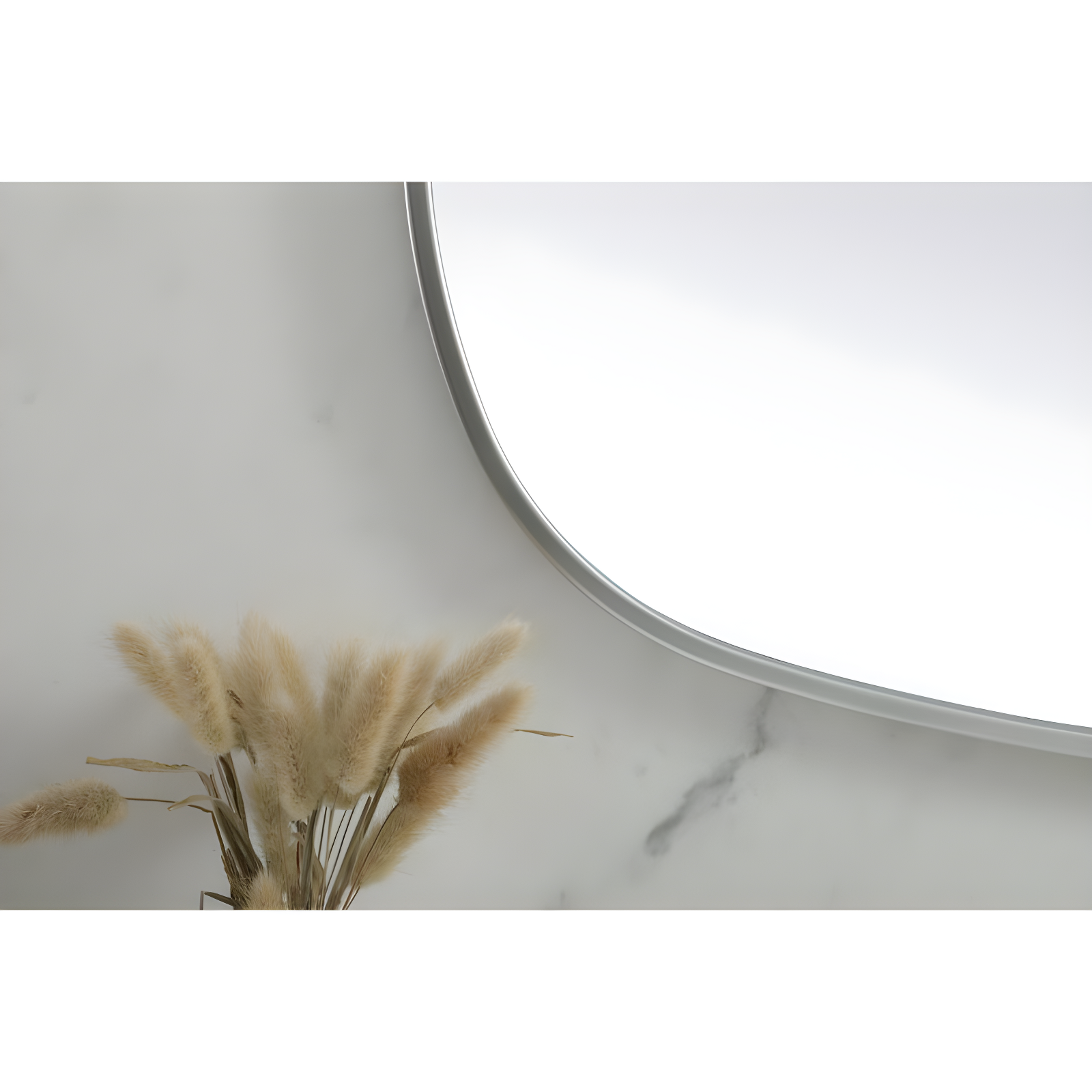 Elegant Lighting Metal Frame Oval Mirror 24x60 Inch in Silver
