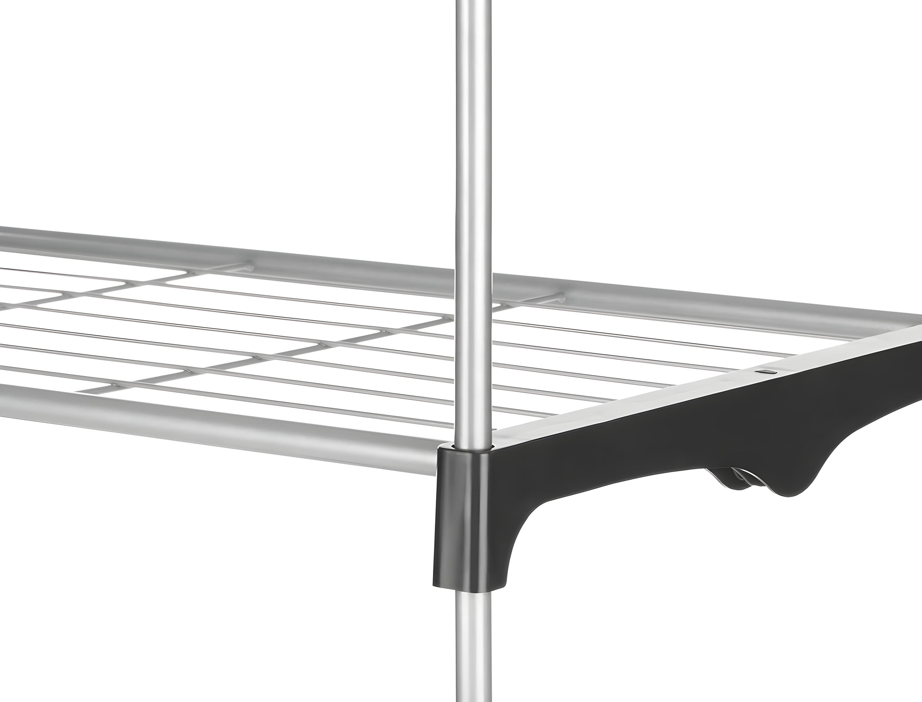 Whitmor 4-Tier Freestanding Metal Shelf Tower Closet System, Black & Silver