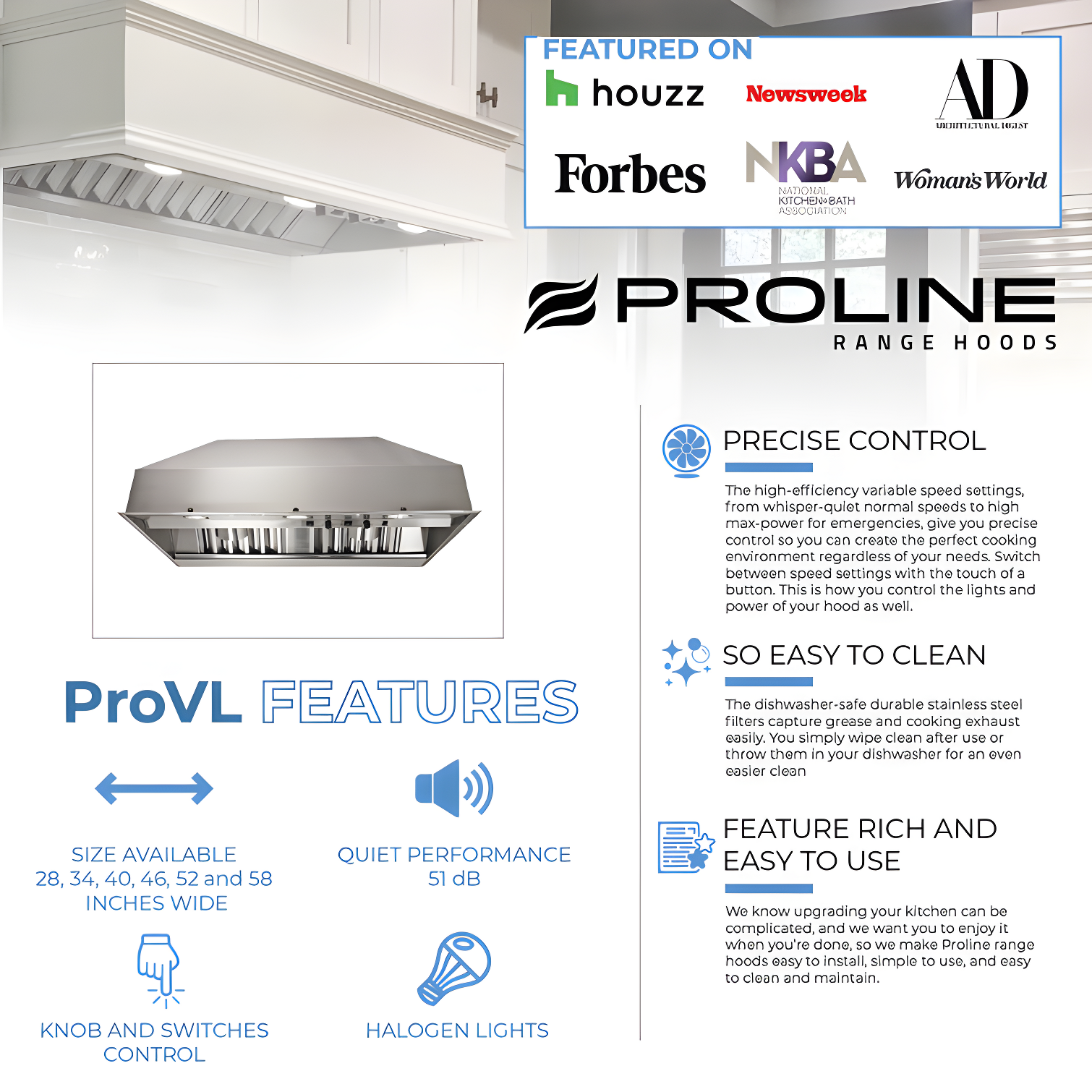 ProLine Range Hoods ProLine Range Hoods Range Hood Fan