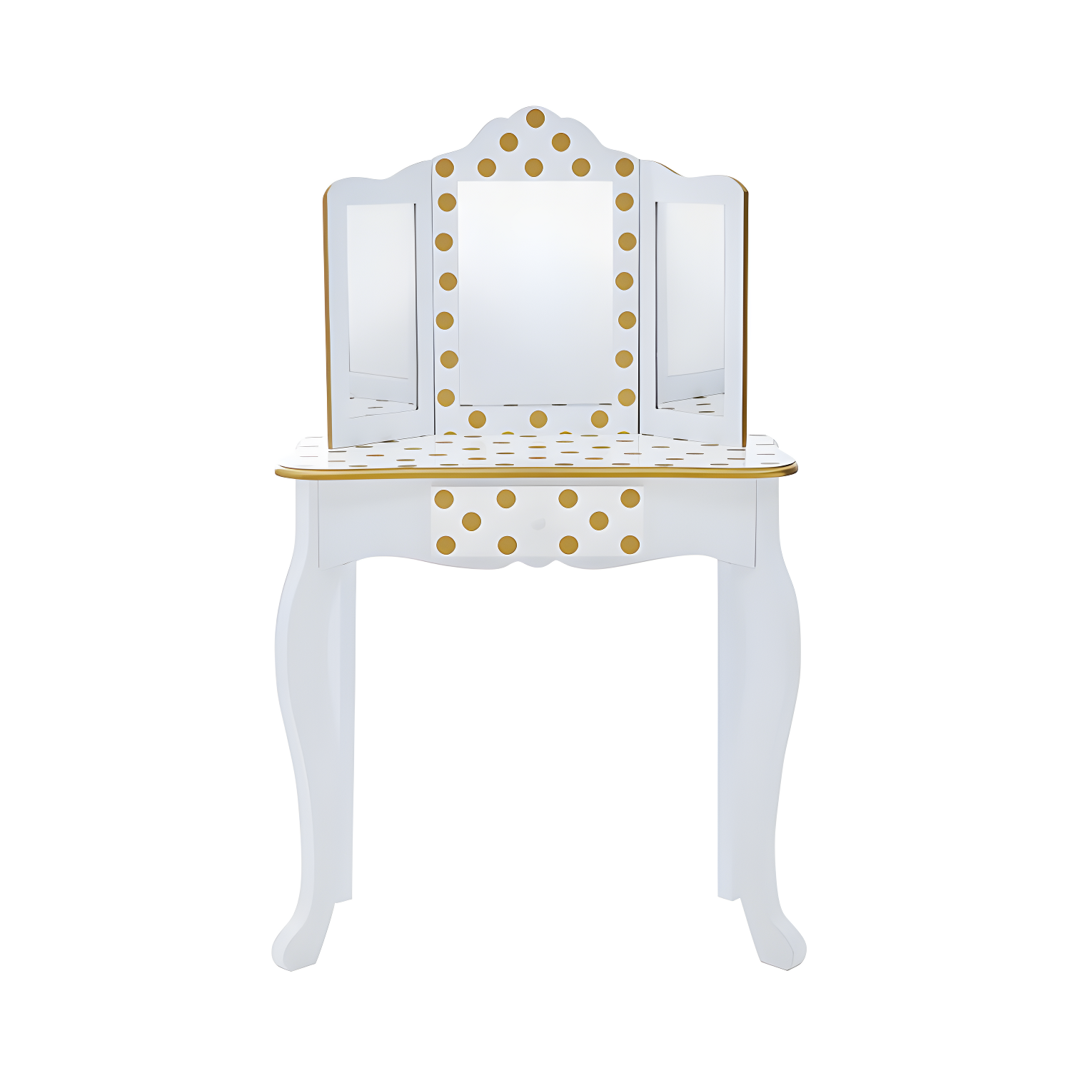 Teamson Kids Gisele Wooden Polka Dot 2-pc. Play Vanity for Accessories