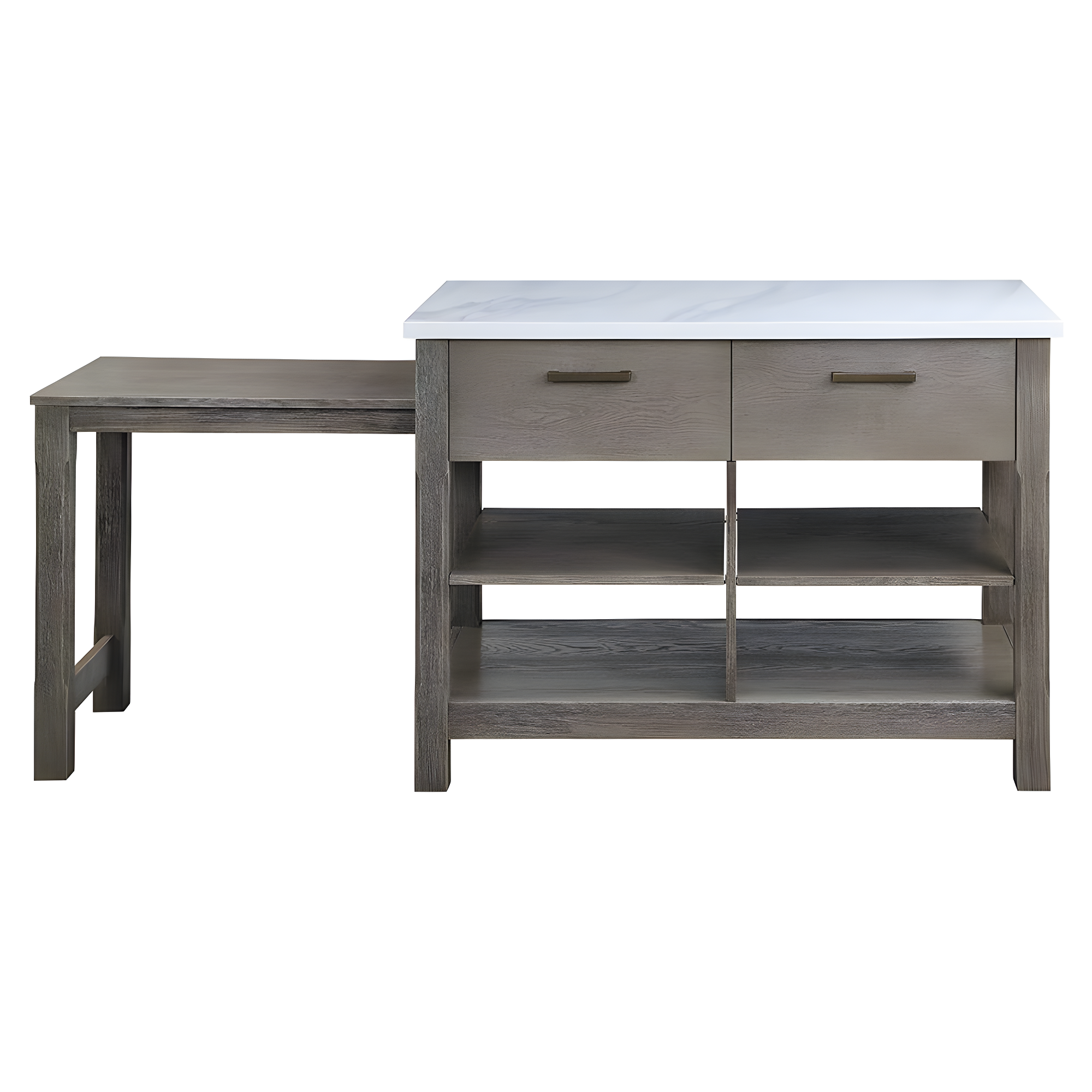 Acme Kitchen Cart With Wooden Top, Black- Saltoro Sherpi