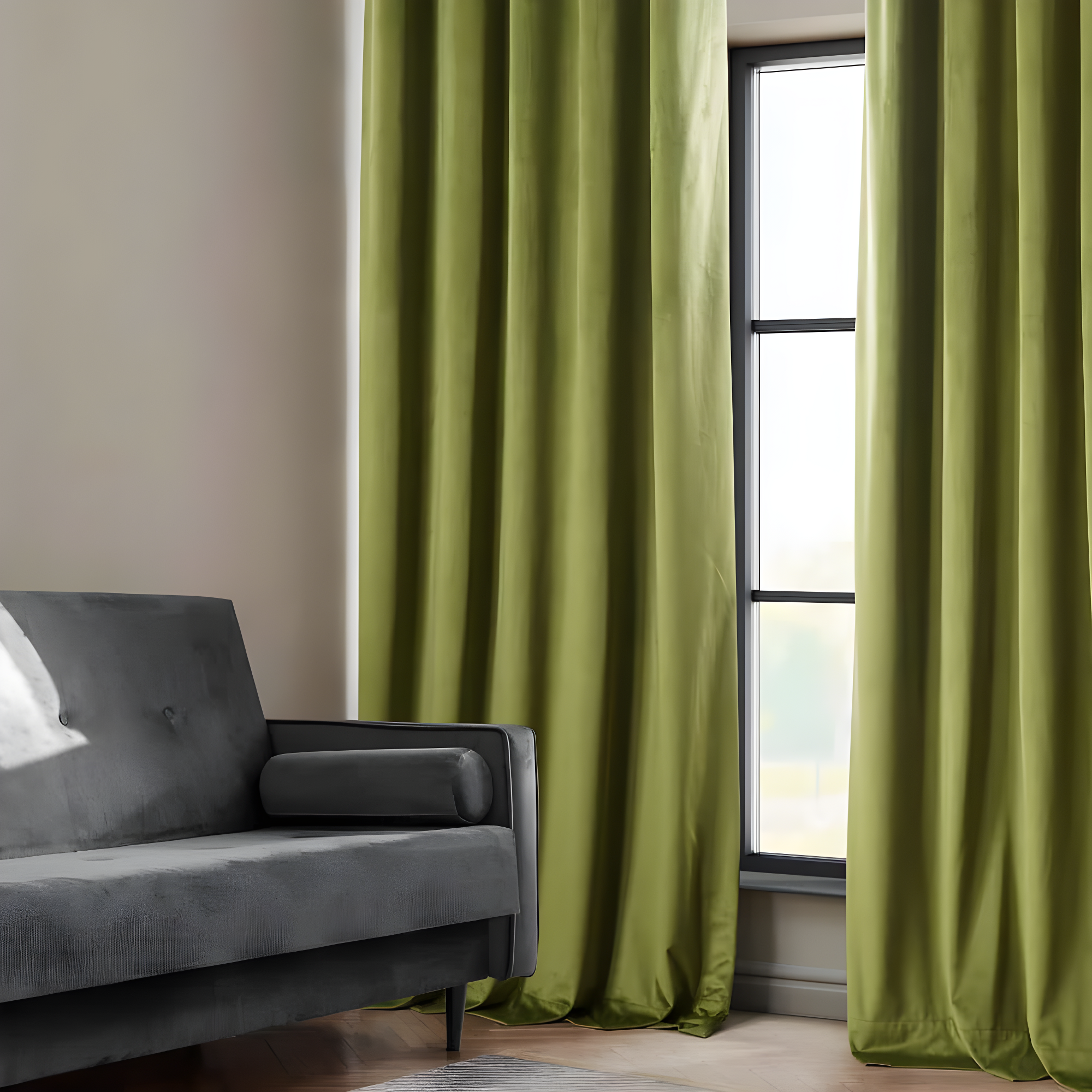 HPD Half Price Drapes Retro Green Heritage Plush Velvet Room Darkening Curtains for Bedroom & Living Room Curtains (1 Panel), Window Curtains 84 inches long, Rod Pocket Curtains & Drapes, 50W X 84L