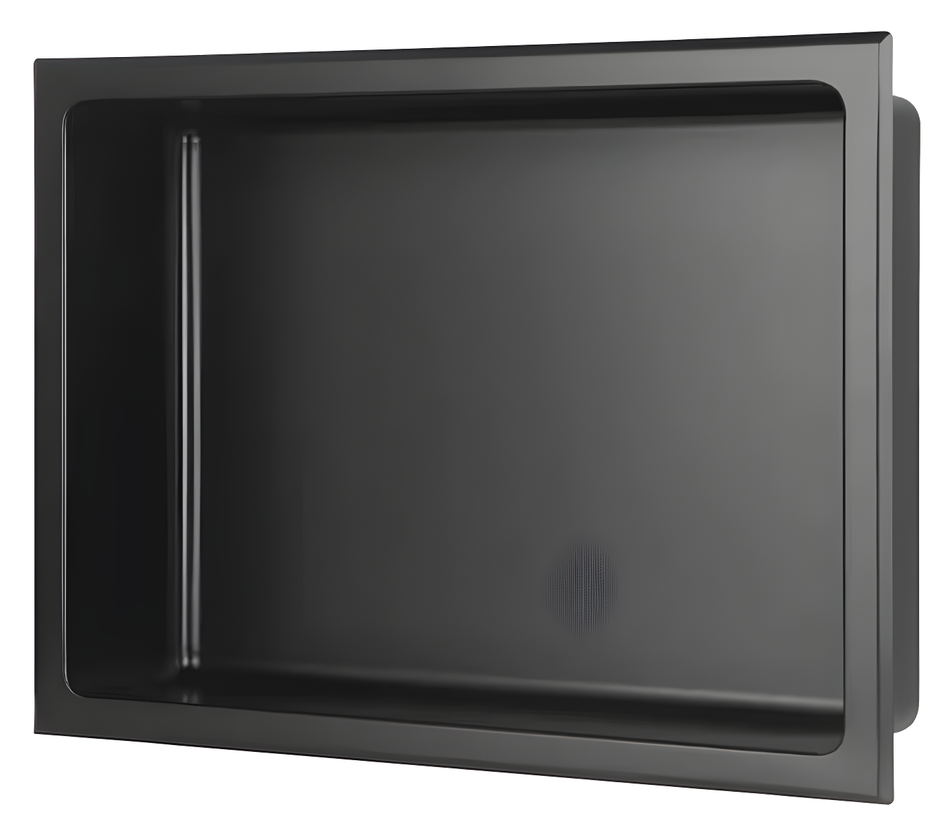 16 in. W x 12 in. H x 4 in. D 18-Gauge Bathroom Shower Wall Niche in Matte Black