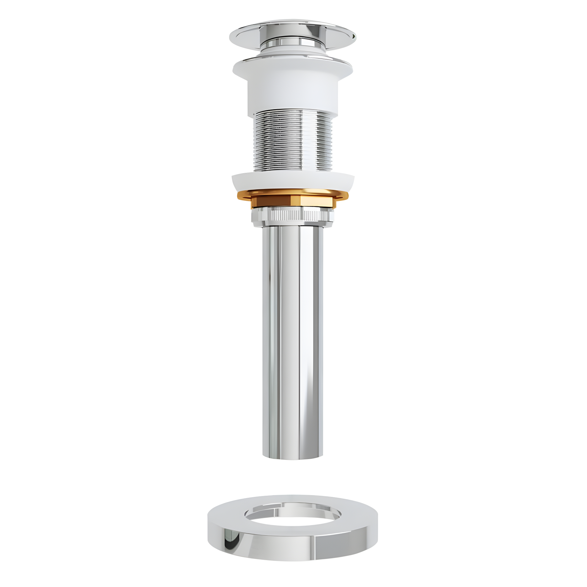 VIGO Vessel Bathroom Sink Pop-Up Drain and Mounting Ring in Chrome