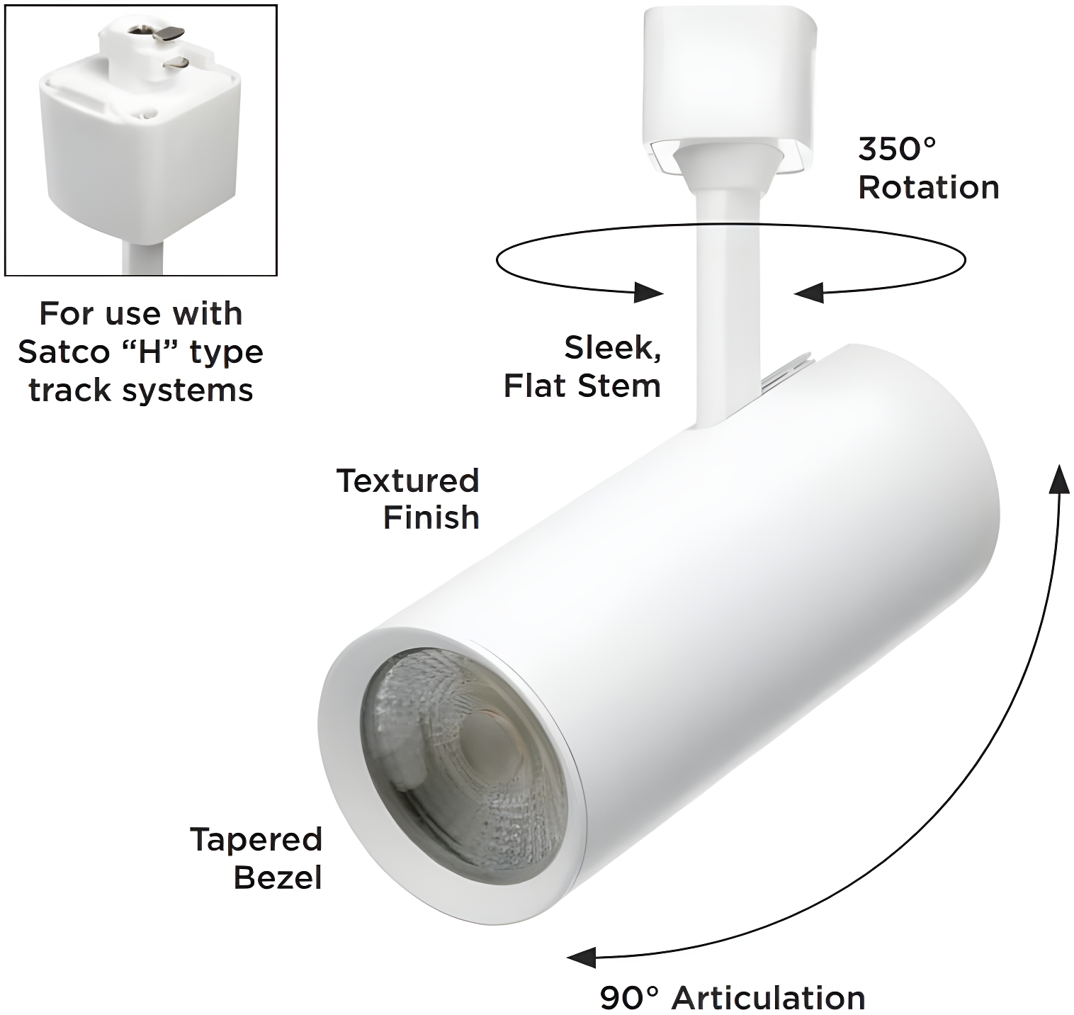 LED Adjustable Track Head
