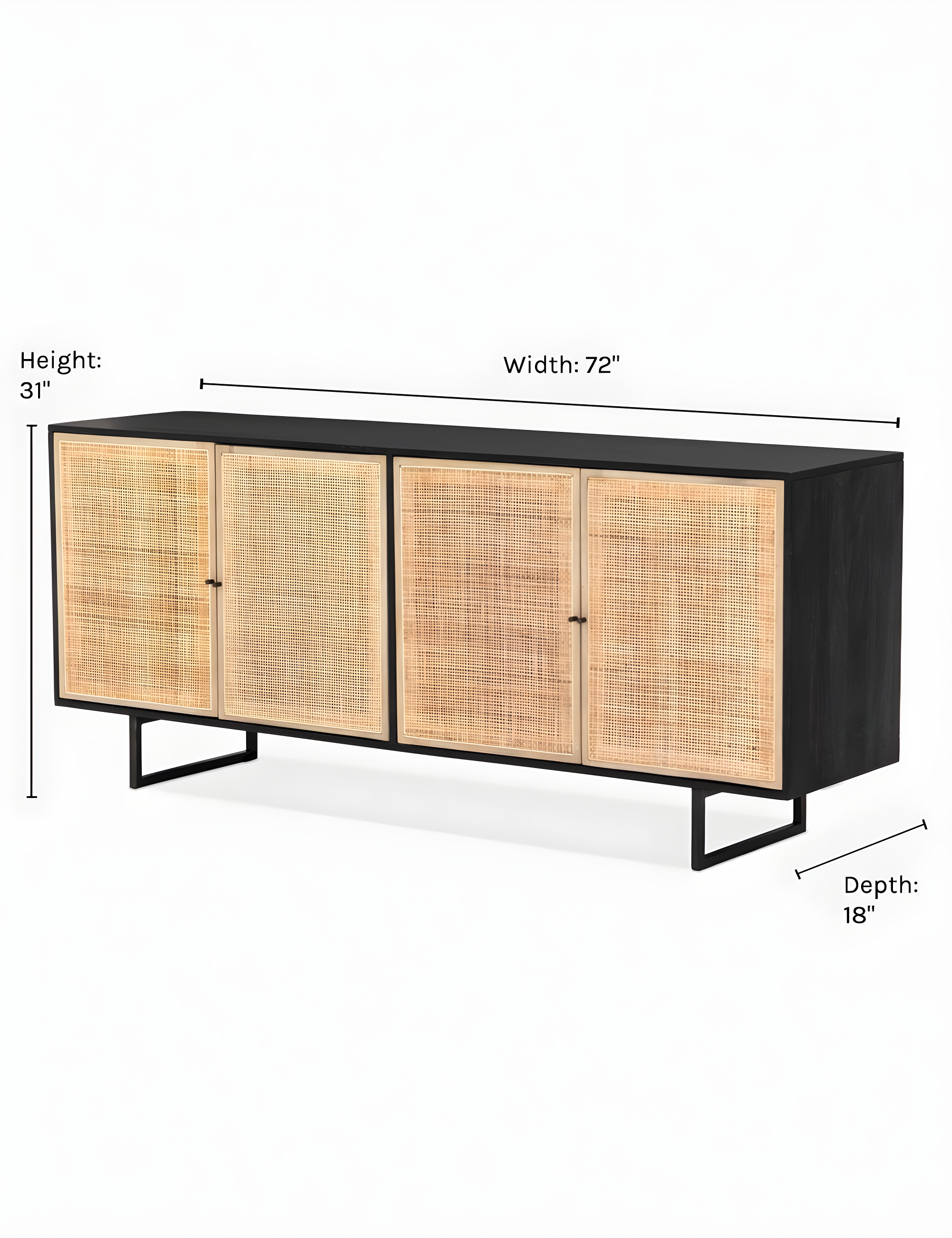 Hannah Sideboard - Black and Natural