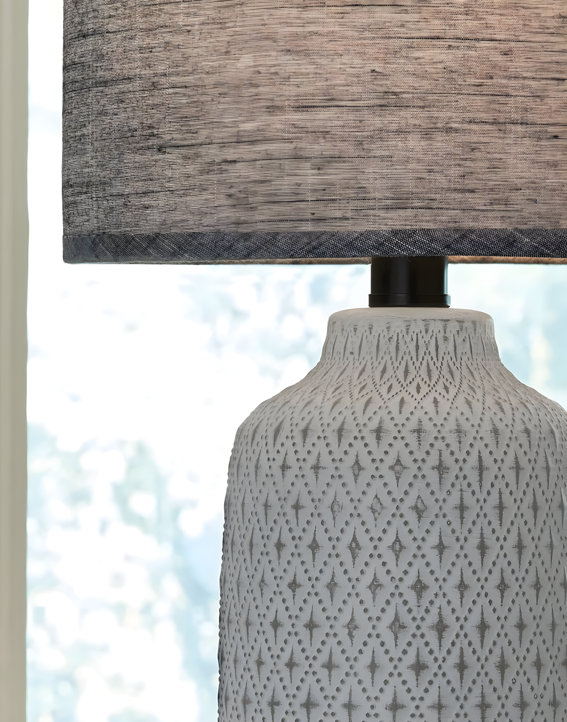 Donnford Ceramic Table Lamp Gray - Signature Design by Ashley