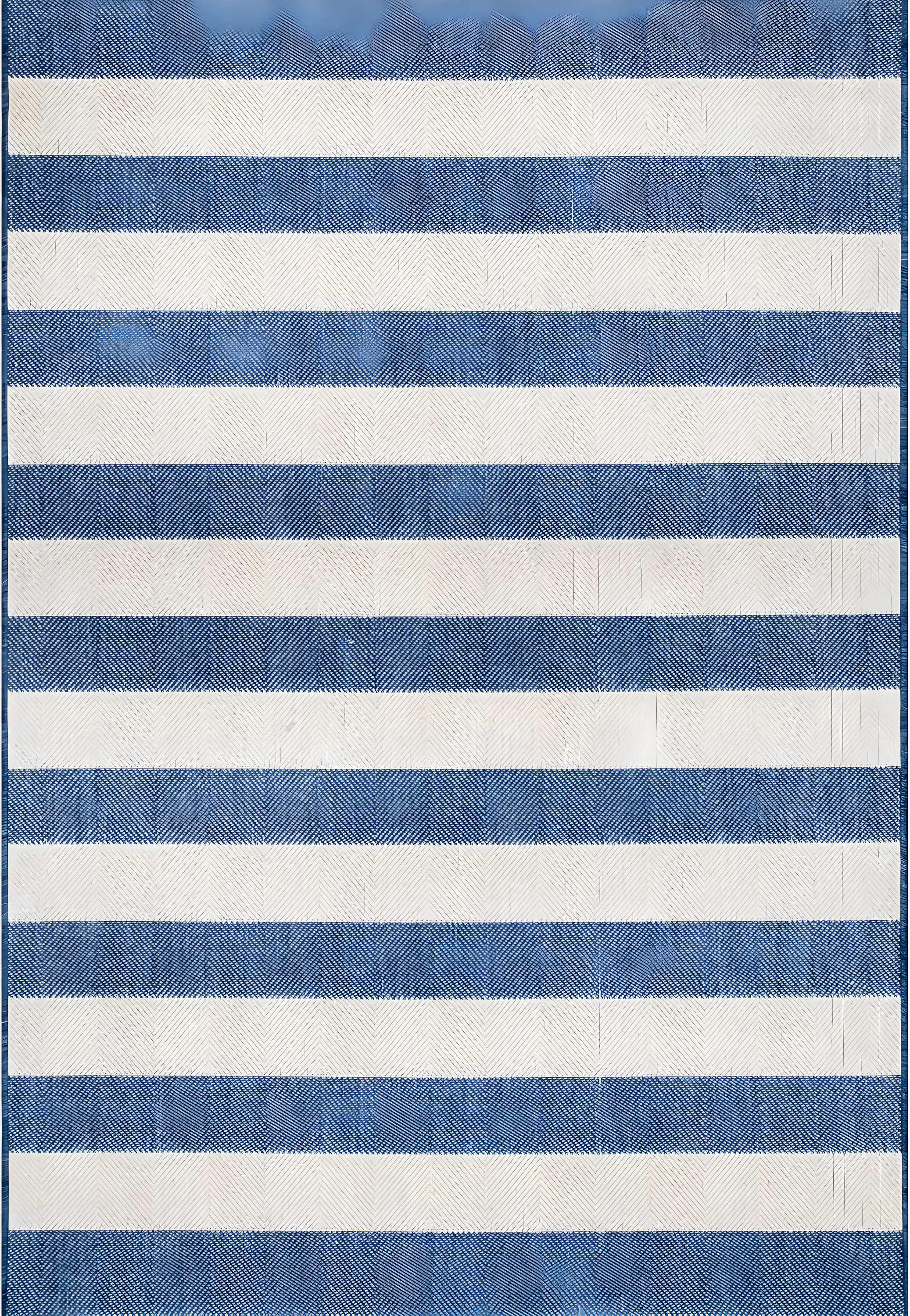 Nuloom Alexis Striped 5x8 Indoor/Outdoor Area Rug for Living Room Patio Deck Front Porch Kitchen, Blue/Ivory
