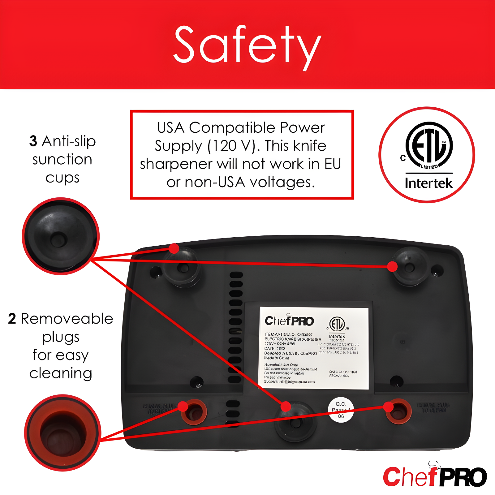 Chef Pro Chef Pro 2 Stages Electric Knife Sharpener