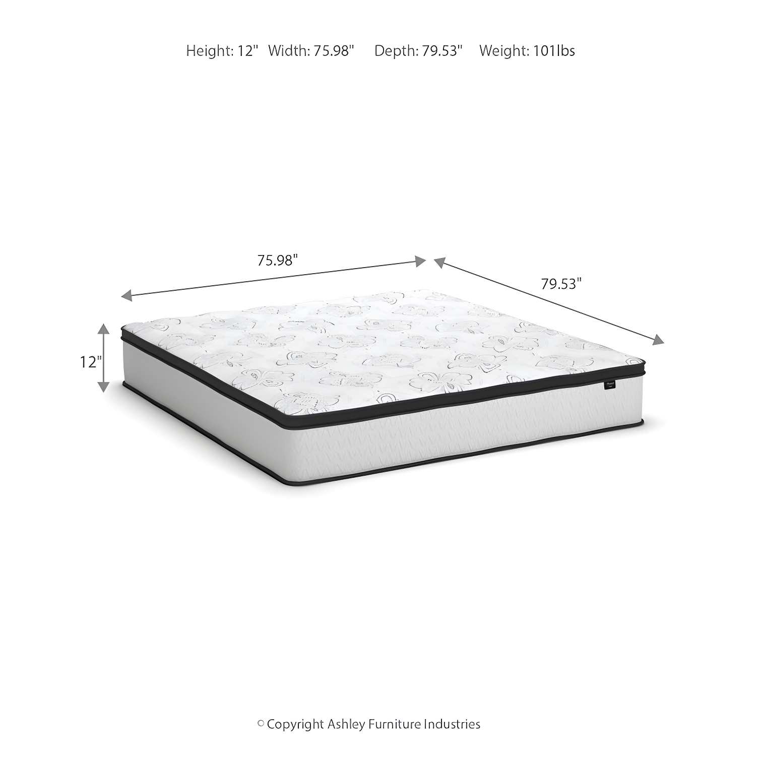 Chime 12" Ultra Plush Hybrid Mattress