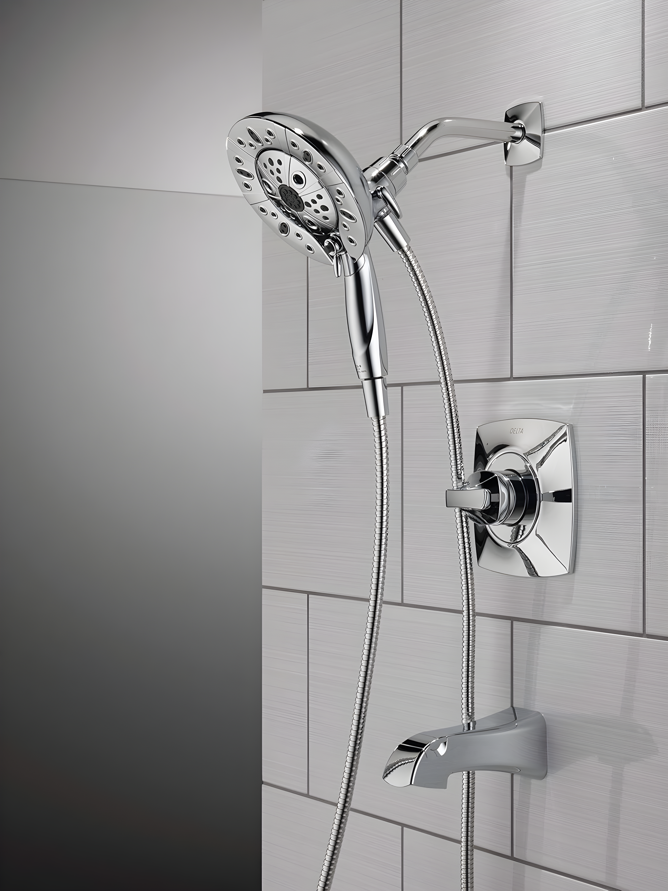Vesna Single-Function Tub Shower Faucet Set, Shower Trim Kit with In2ition Shower Head and Valve