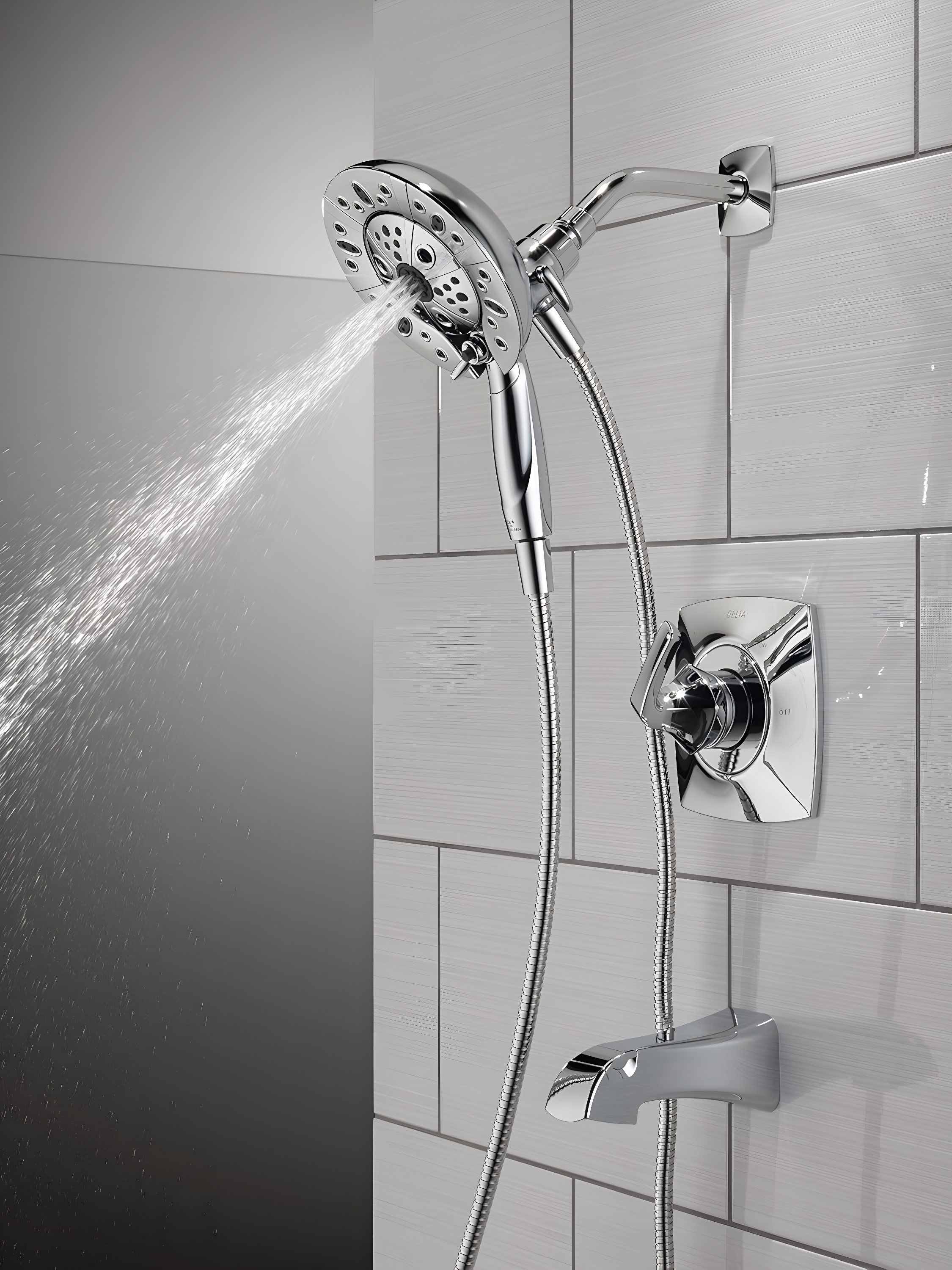 Vesna Single-Function Tub Shower Faucet Set, Shower Trim Kit with In2ition Shower Head and Valve