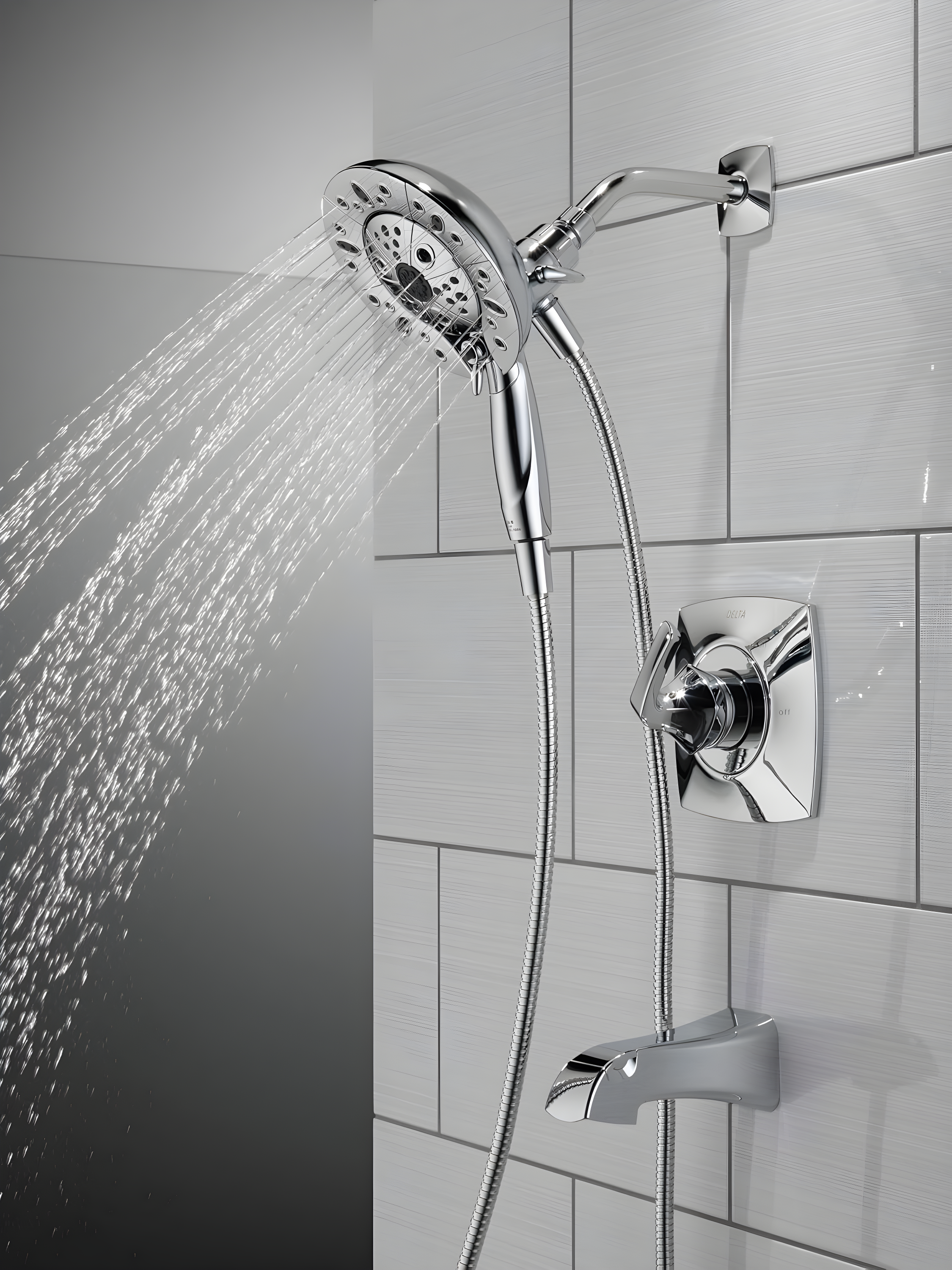 Vesna Single-Function Tub Shower Faucet Set, Shower Trim Kit with In2ition Shower Head and Valve