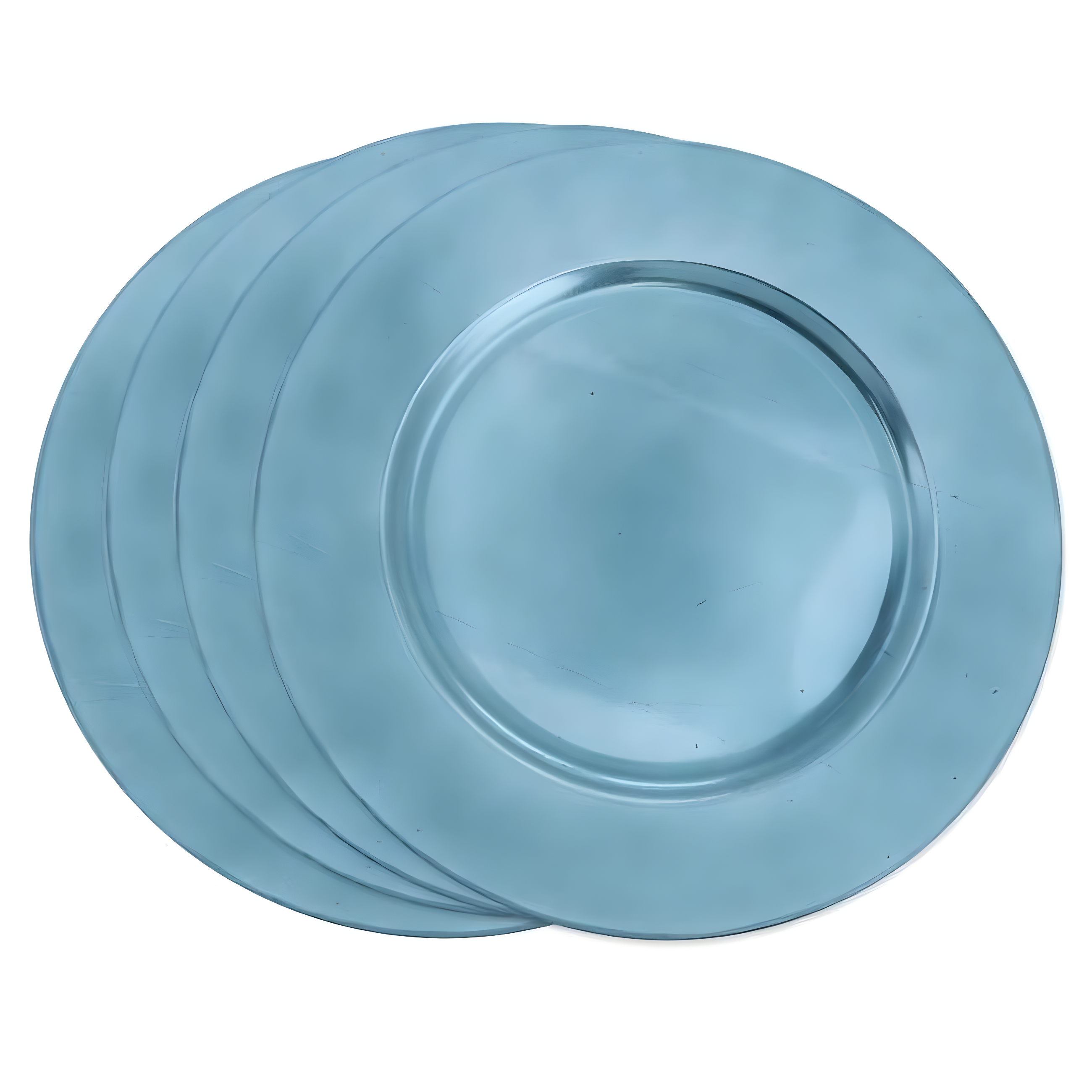 Saro Lifestyle Classic Solid Color Charger Plates, Teal, 13" Round