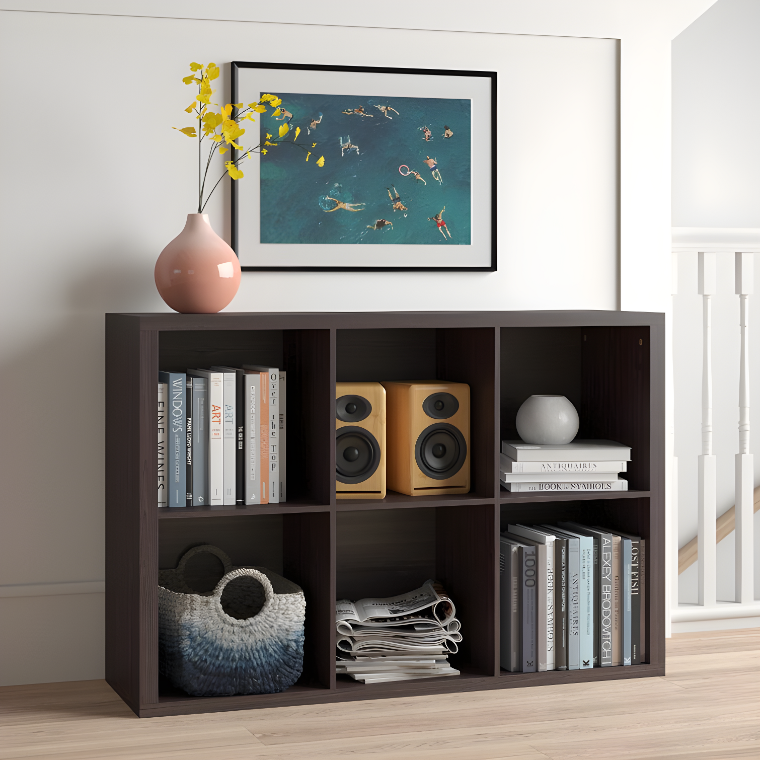 Decorative Storage 30'' H x 43.98'' W Cube Bookcase