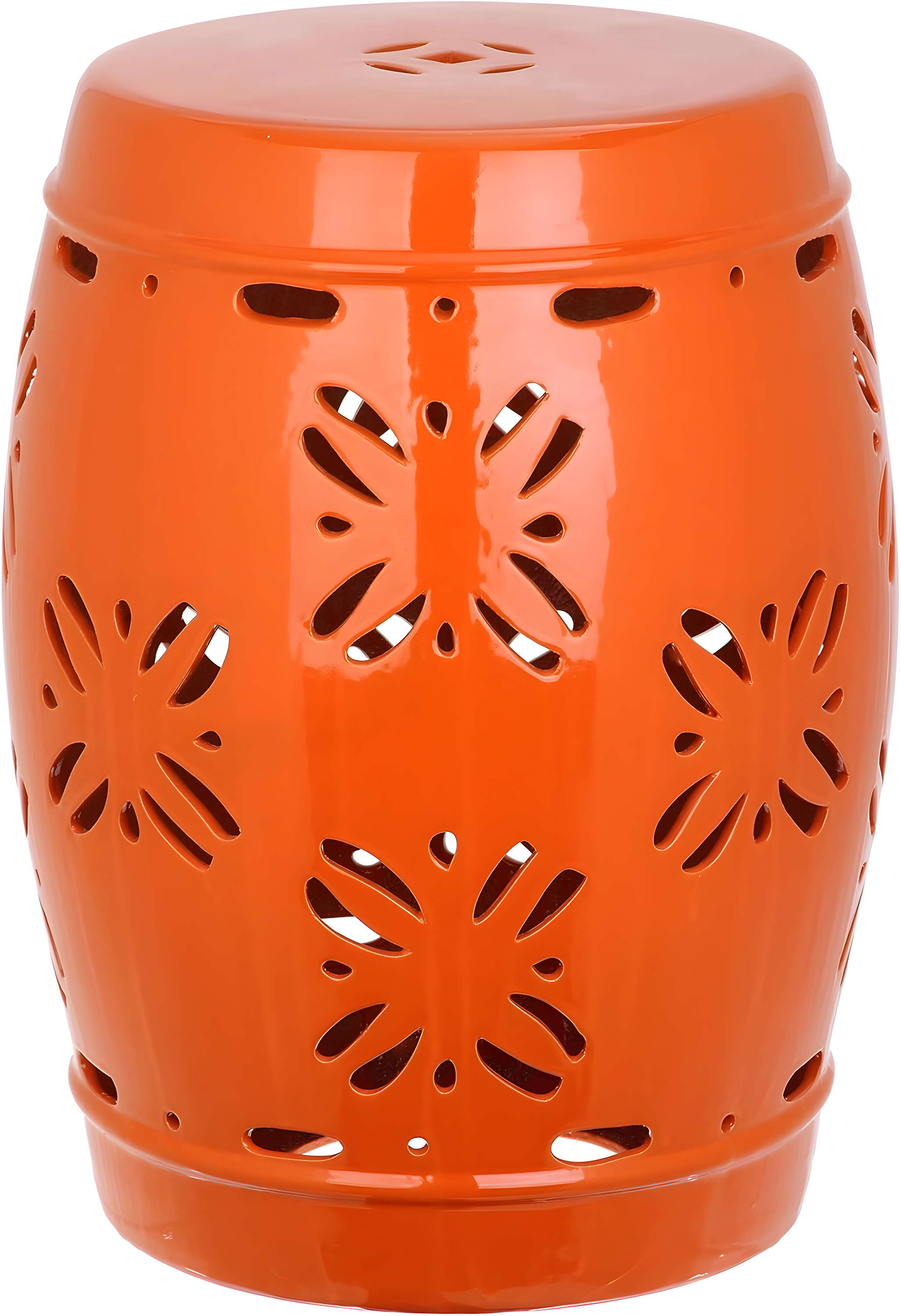 Sakura Garden Stool - Indoor/Outdoor - ACS4543 - Orange - Safavieh