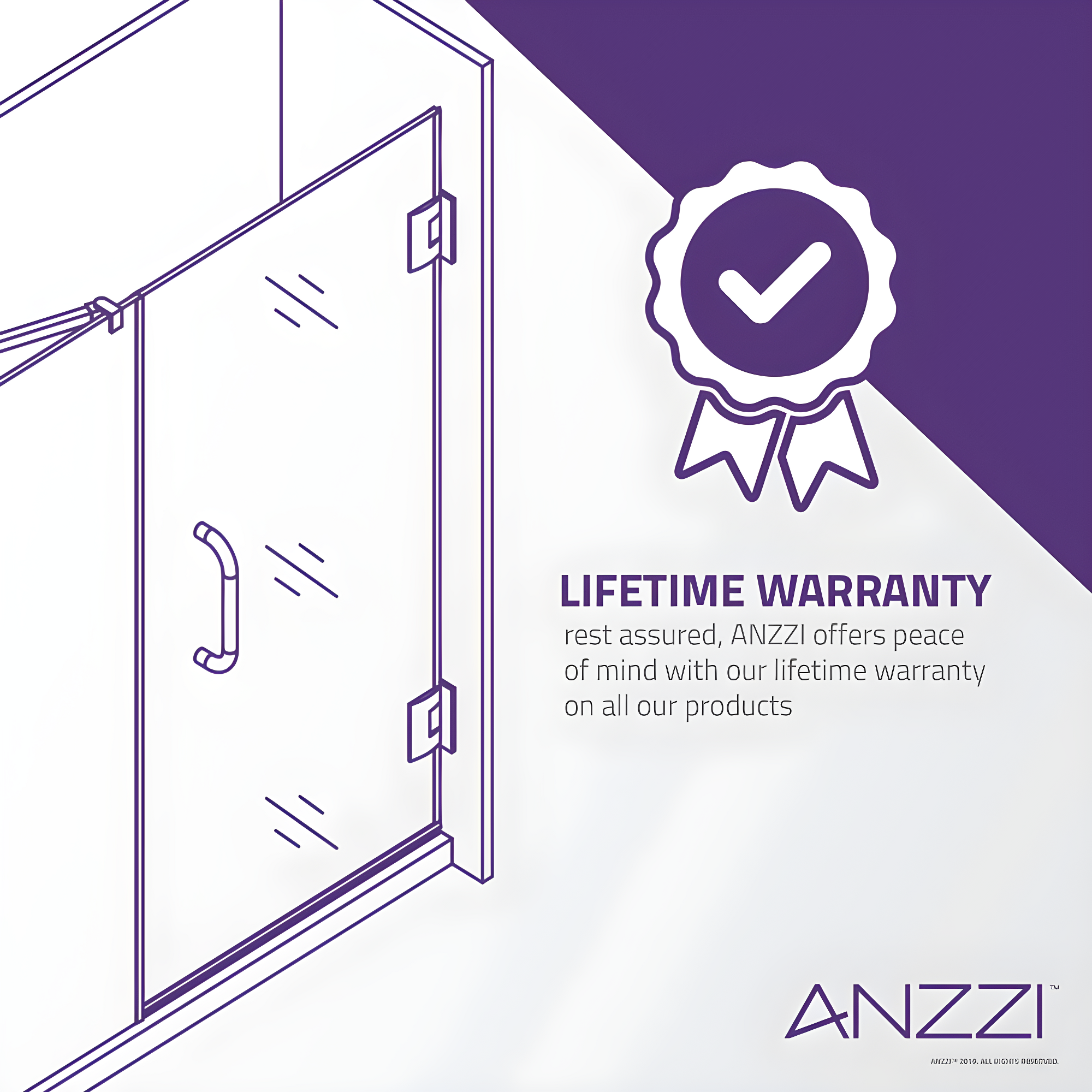 Mare Series 35.2'' W 76'' H Framed Round Reversible Shower Enclosure