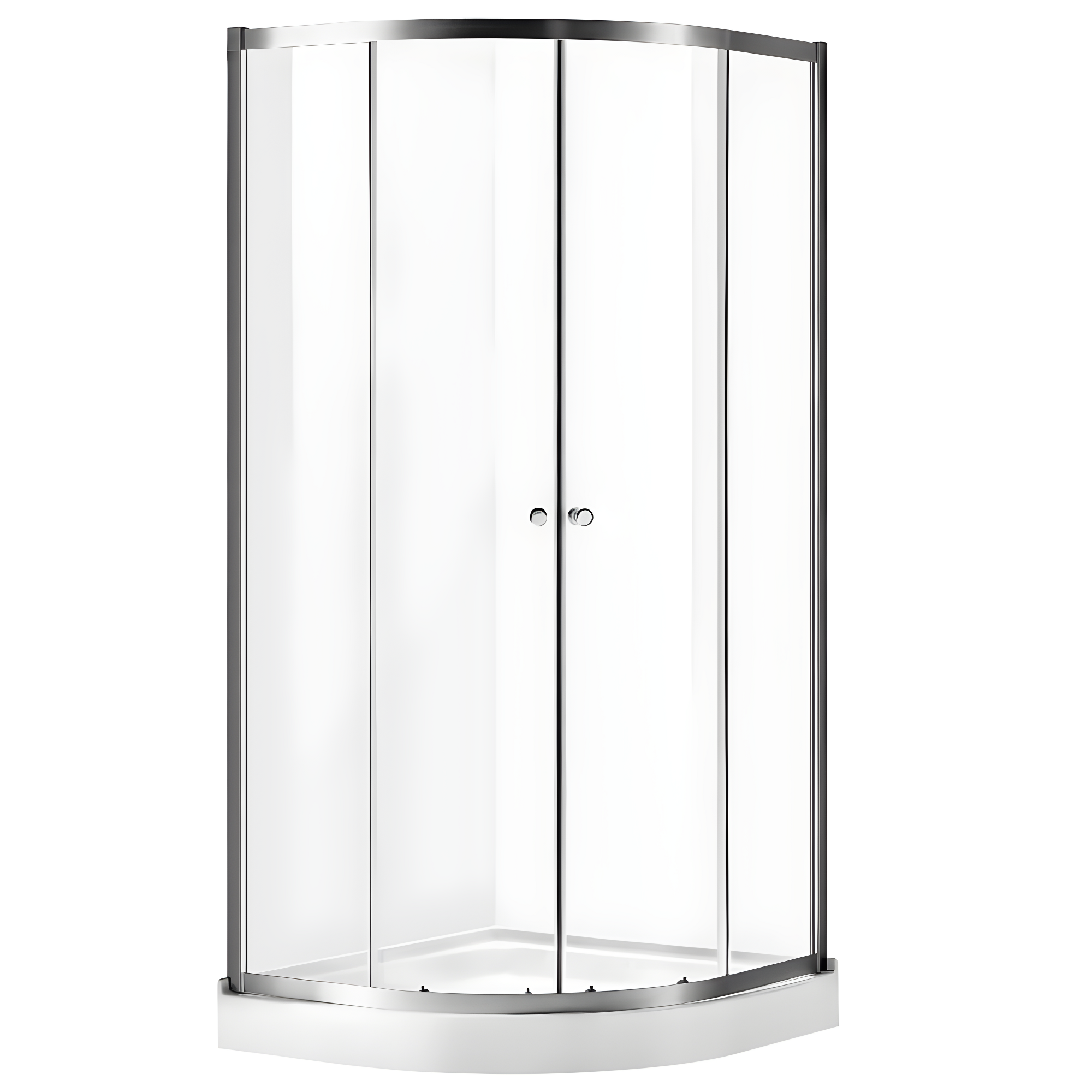 Mare Series 35.2'' W 76'' H Framed Round Reversible Shower Enclosure