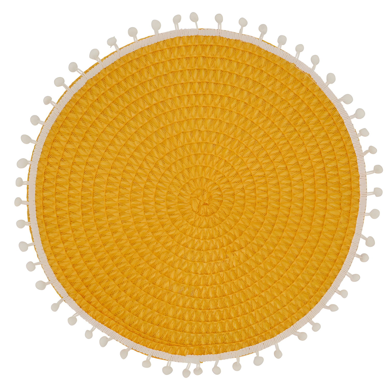Saro Brielle Collection Polypropylene Plastic No Pattern Round Placemat (Set of 4)