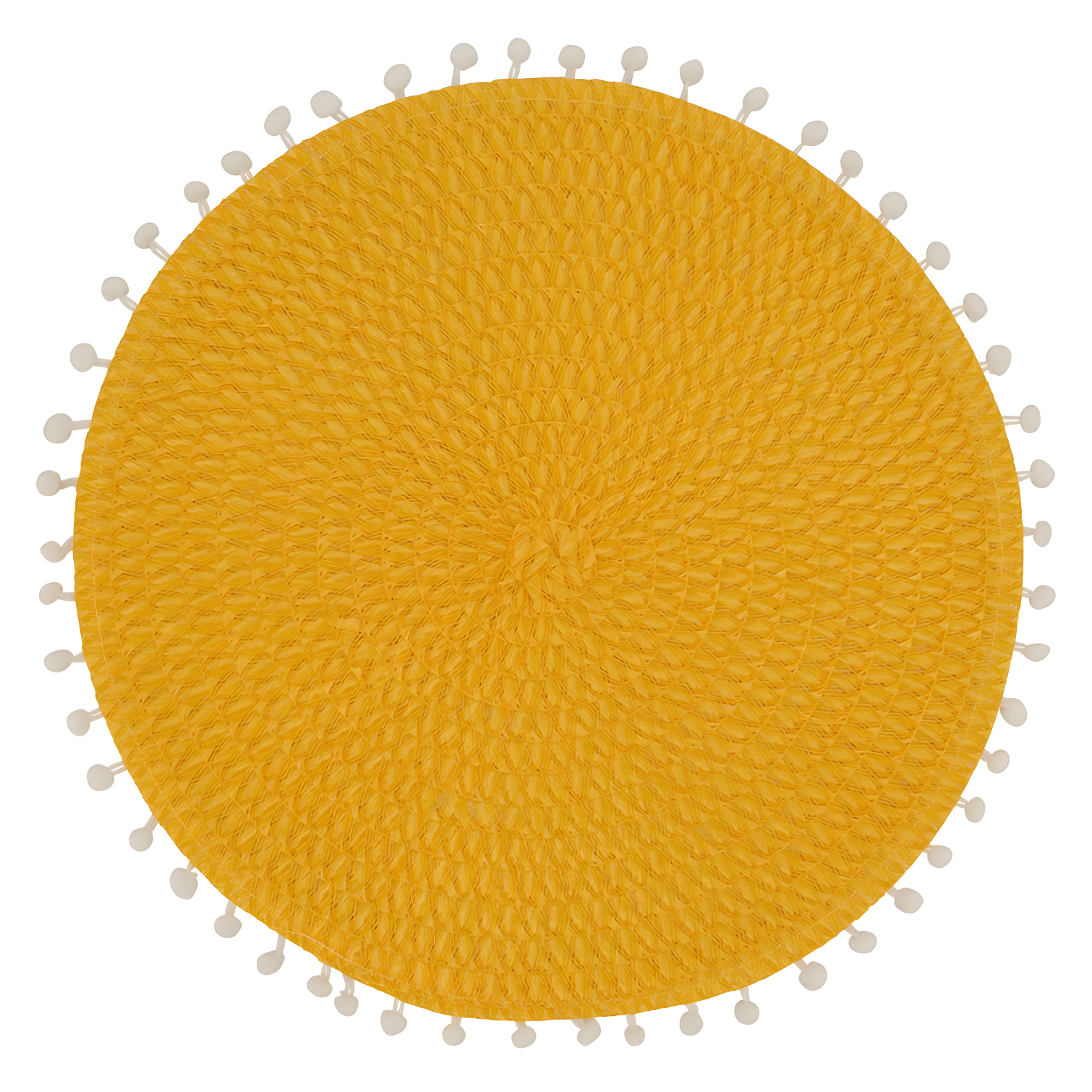 Saro Brielle Collection Polypropylene Plastic No Pattern Round Placemat (Set of 4)