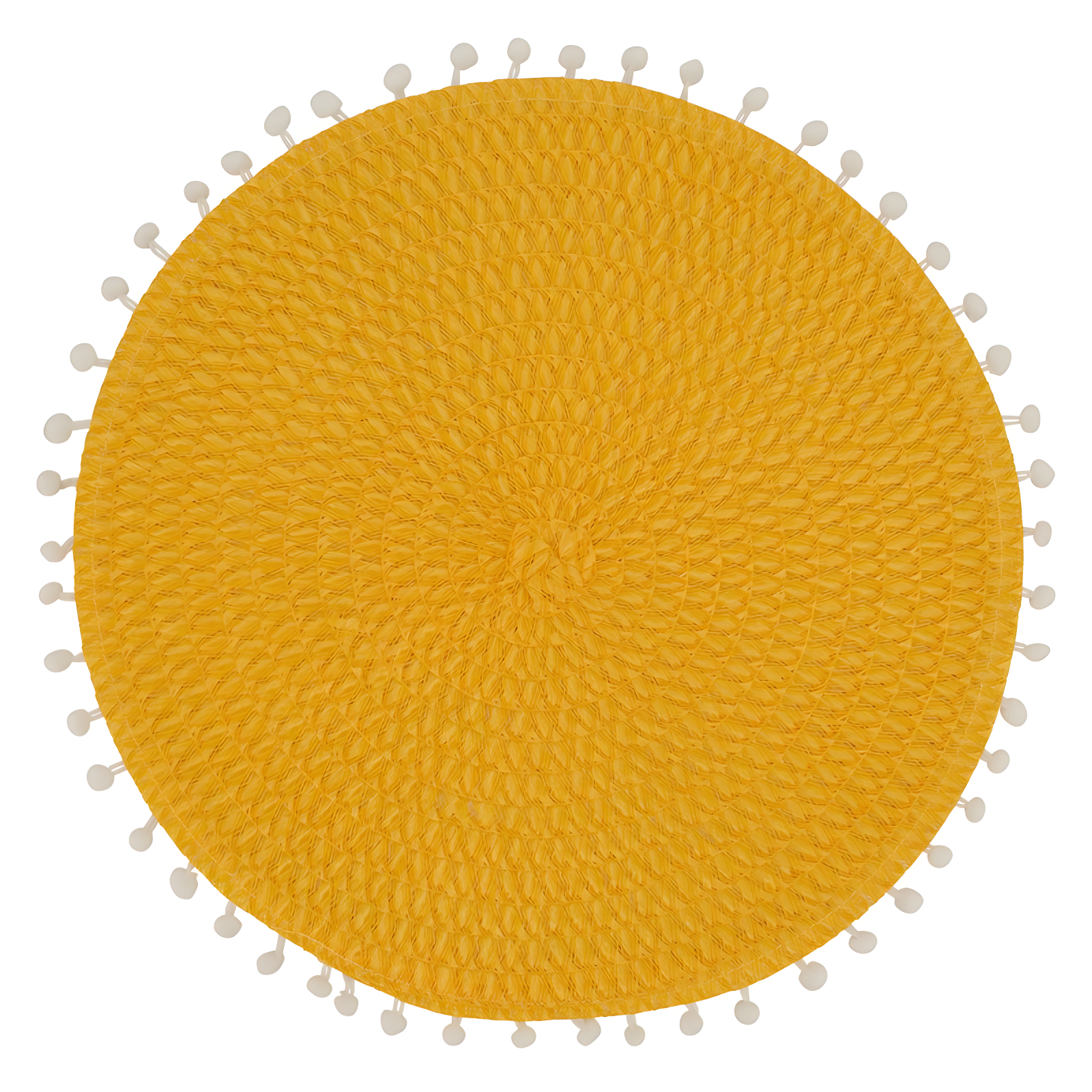 Saro Brielle Collection Polypropylene Plastic No Pattern Round Placemat (Set of 4)