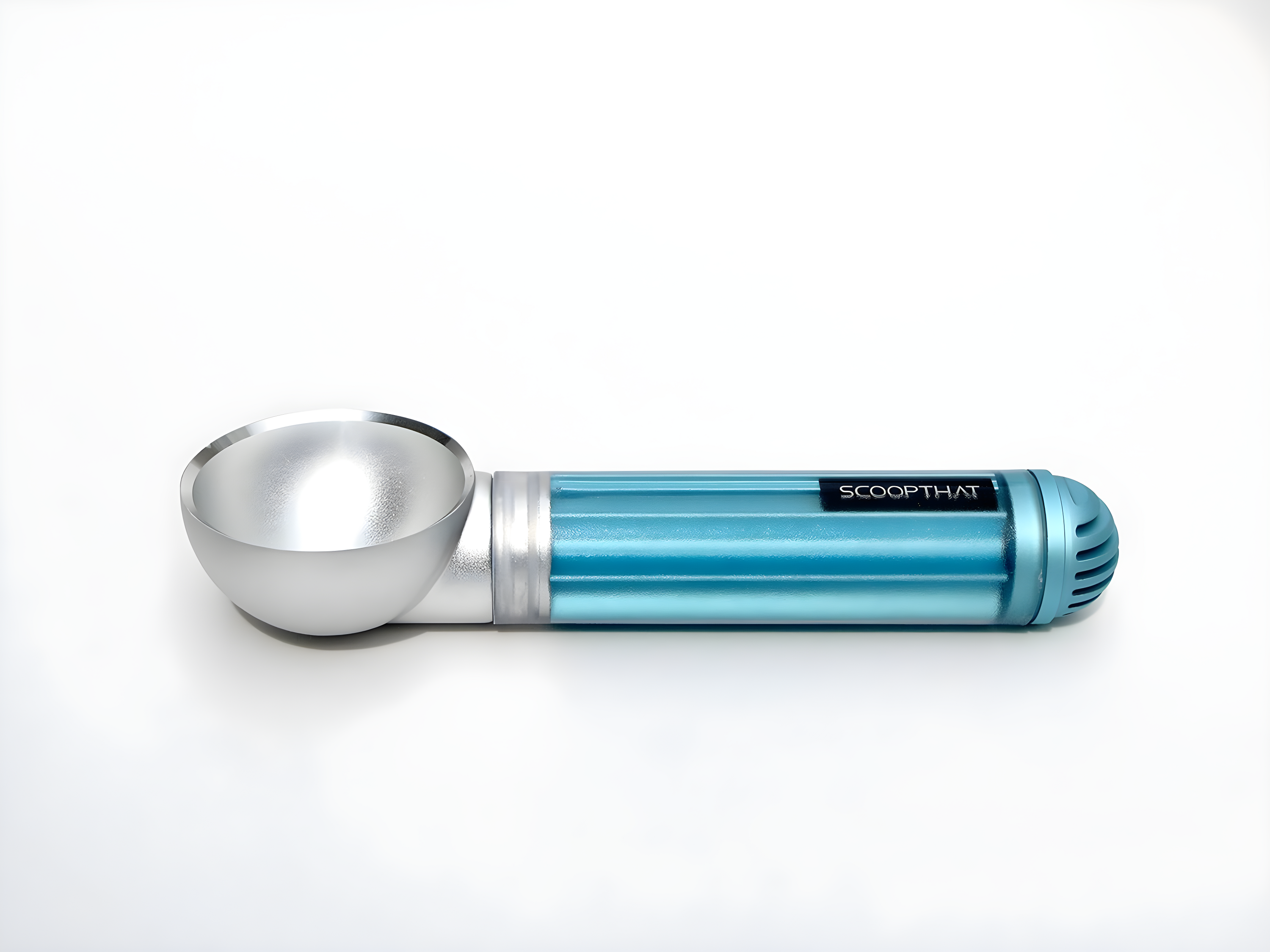 THAT Inventions ScoopTHAT Radii advanced thermal ring ice cream scooper - silver/blue
