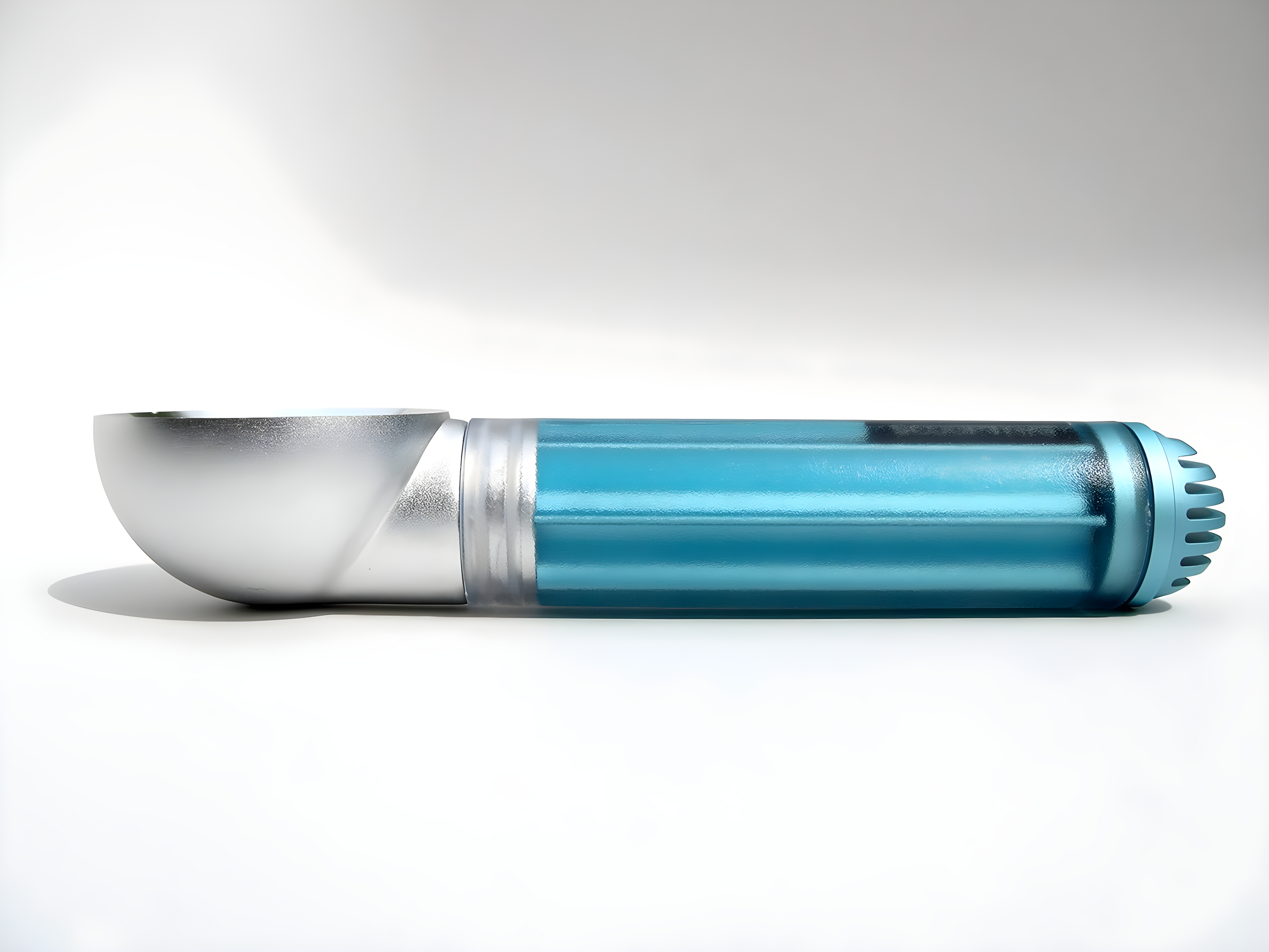THAT Inventions ScoopTHAT Radii advanced thermal ring ice cream scooper - silver/blue
