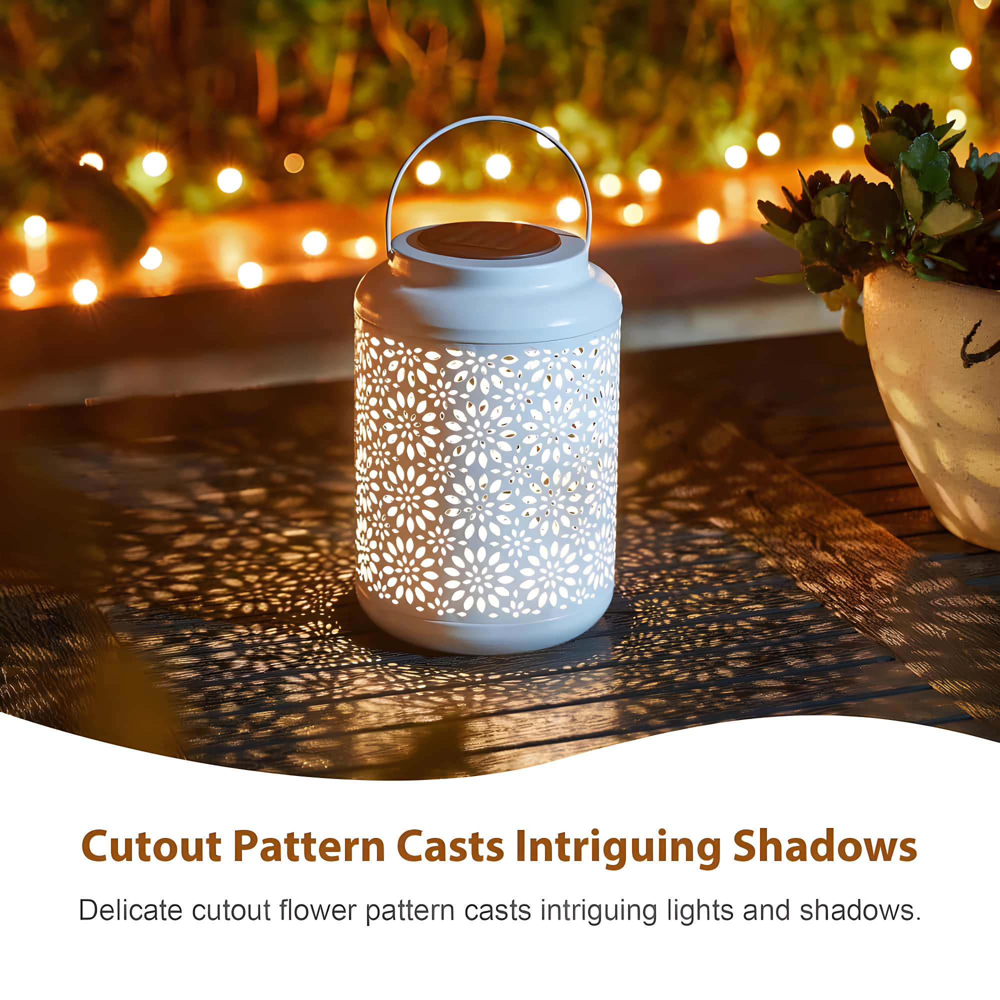 8.75'' Solar Powered Integrated LED Outdoor Lantern