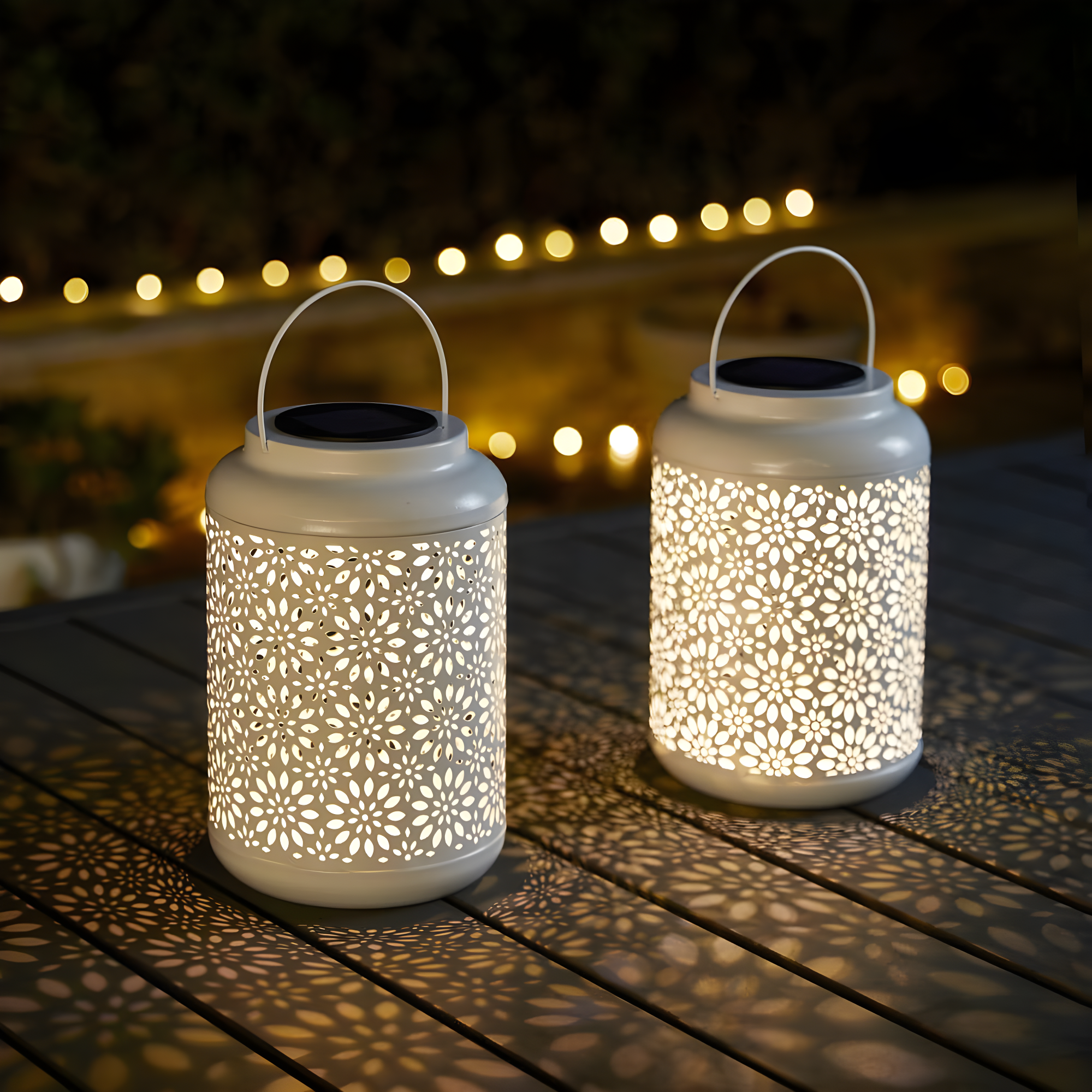 8.75'' Solar Powered Integrated LED Outdoor Lantern