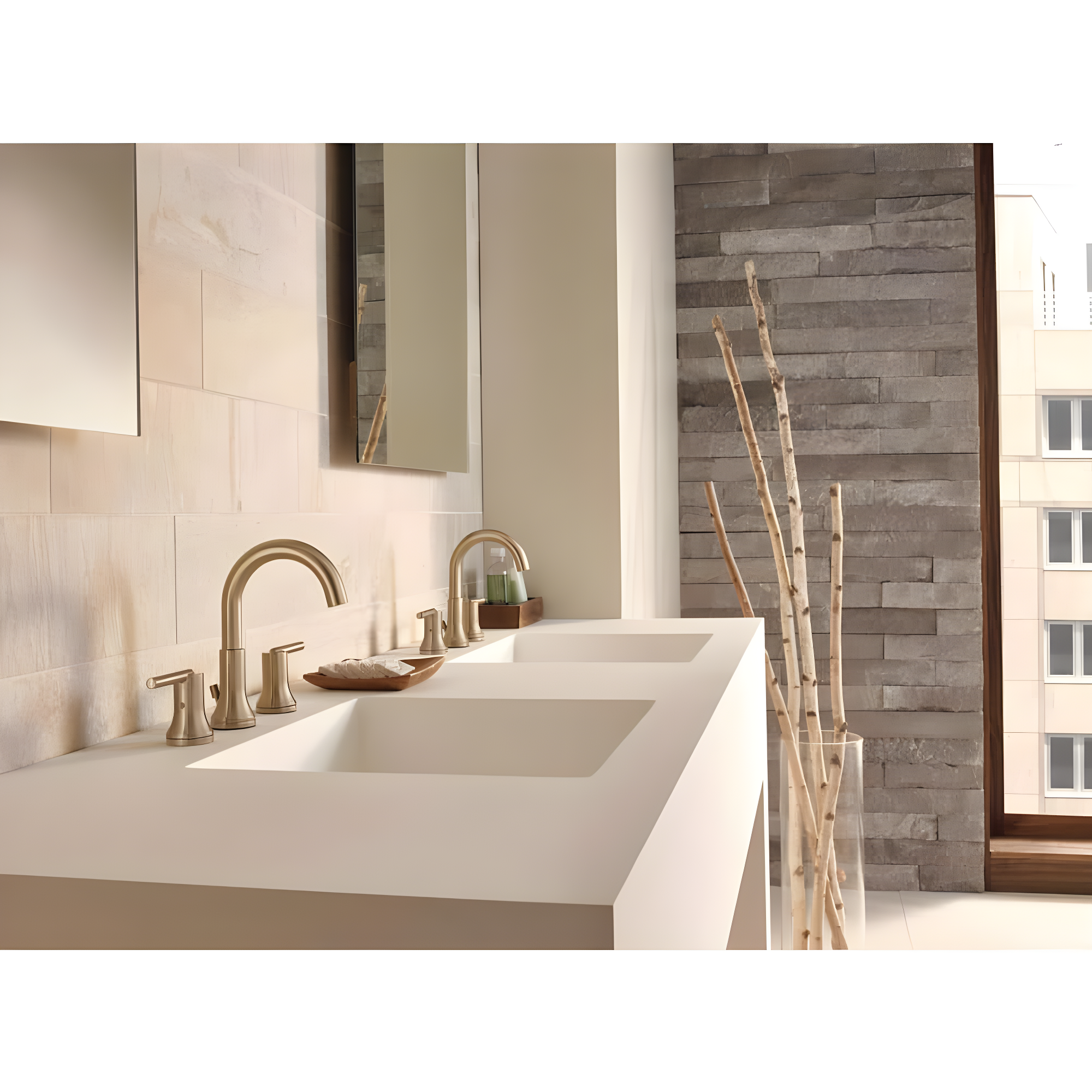 Trinsic Widespread Bathroom Faucet 3 Hole, 2-handle Bathroom Sink Faucet with Drain Assembly