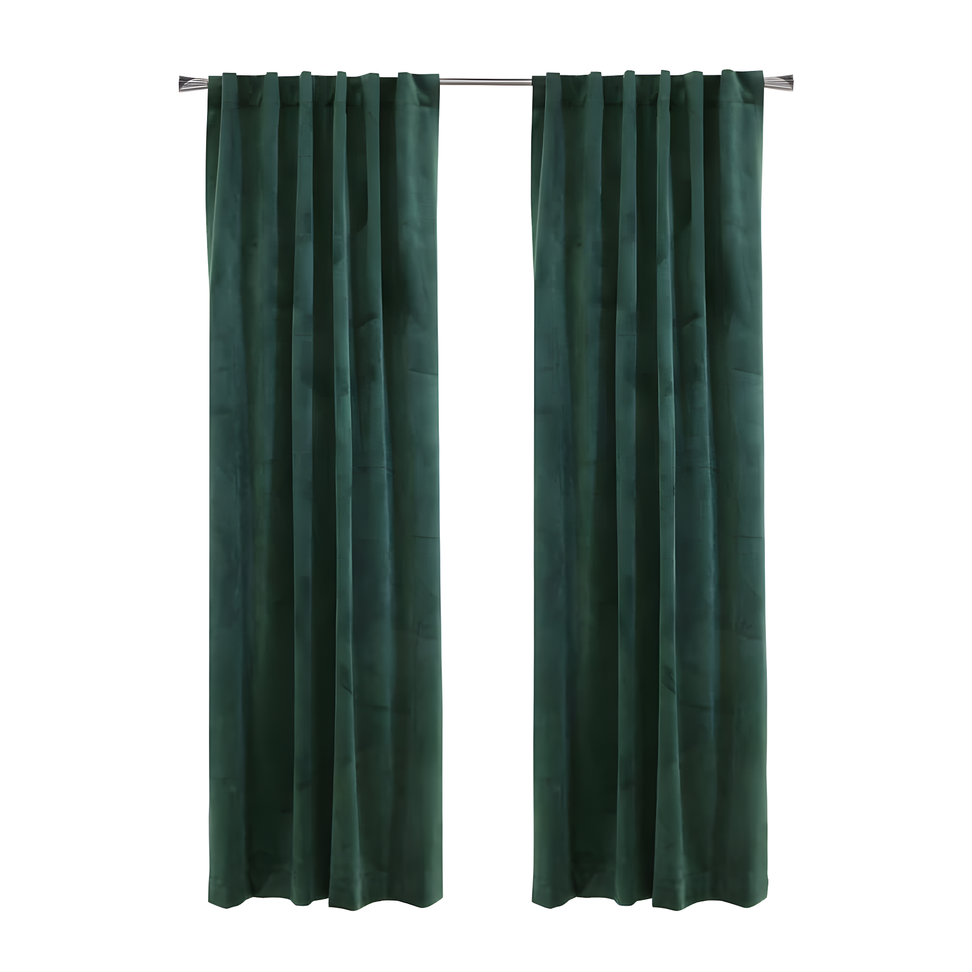 Thermaplus Seren Room Darkening Window Treatment Dual Header Curtain Panel for Bedroom Livingroom Green