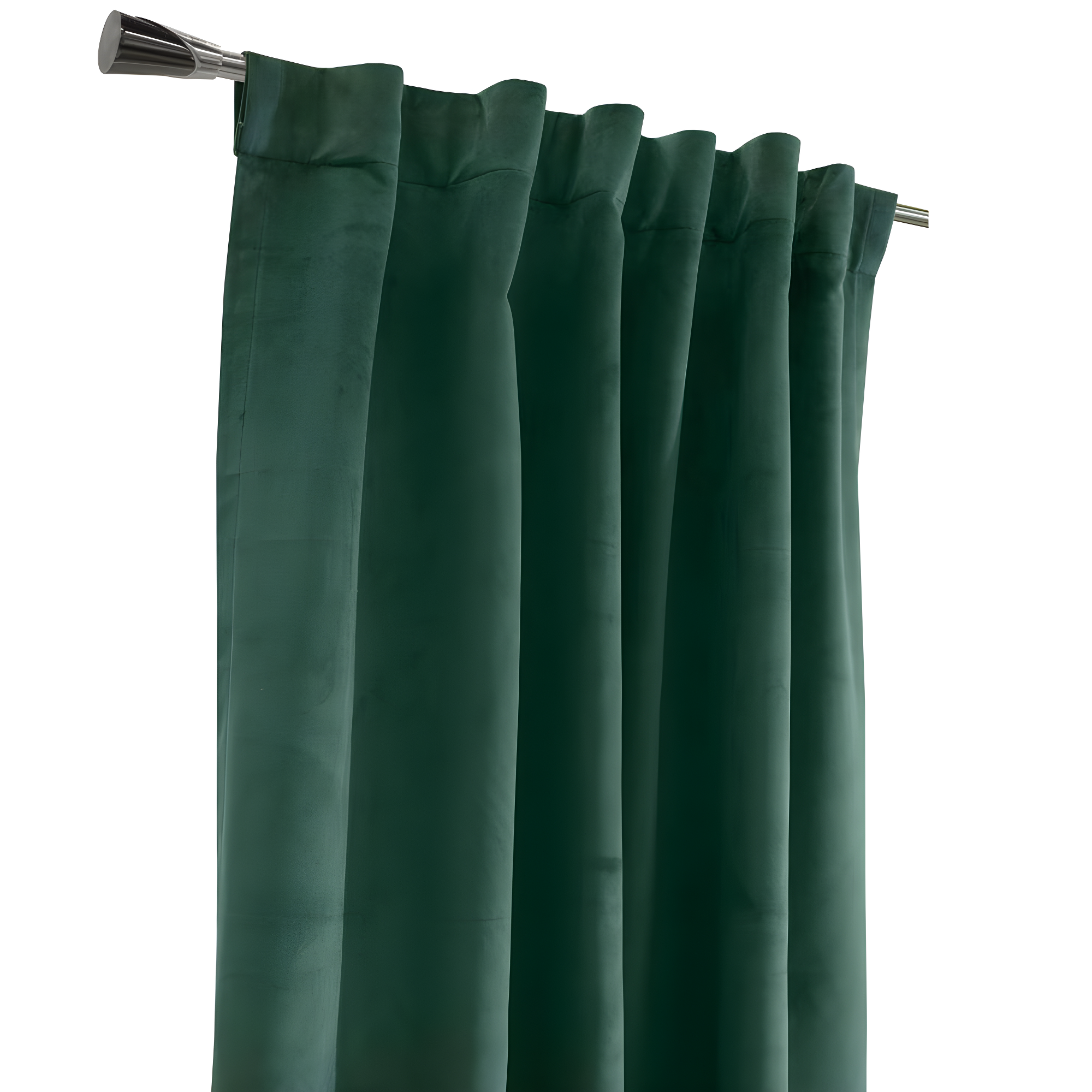 Thermaplus Seren Room Darkening Window Treatment Dual Header Curtain Panel for Bedroom Livingroom Green