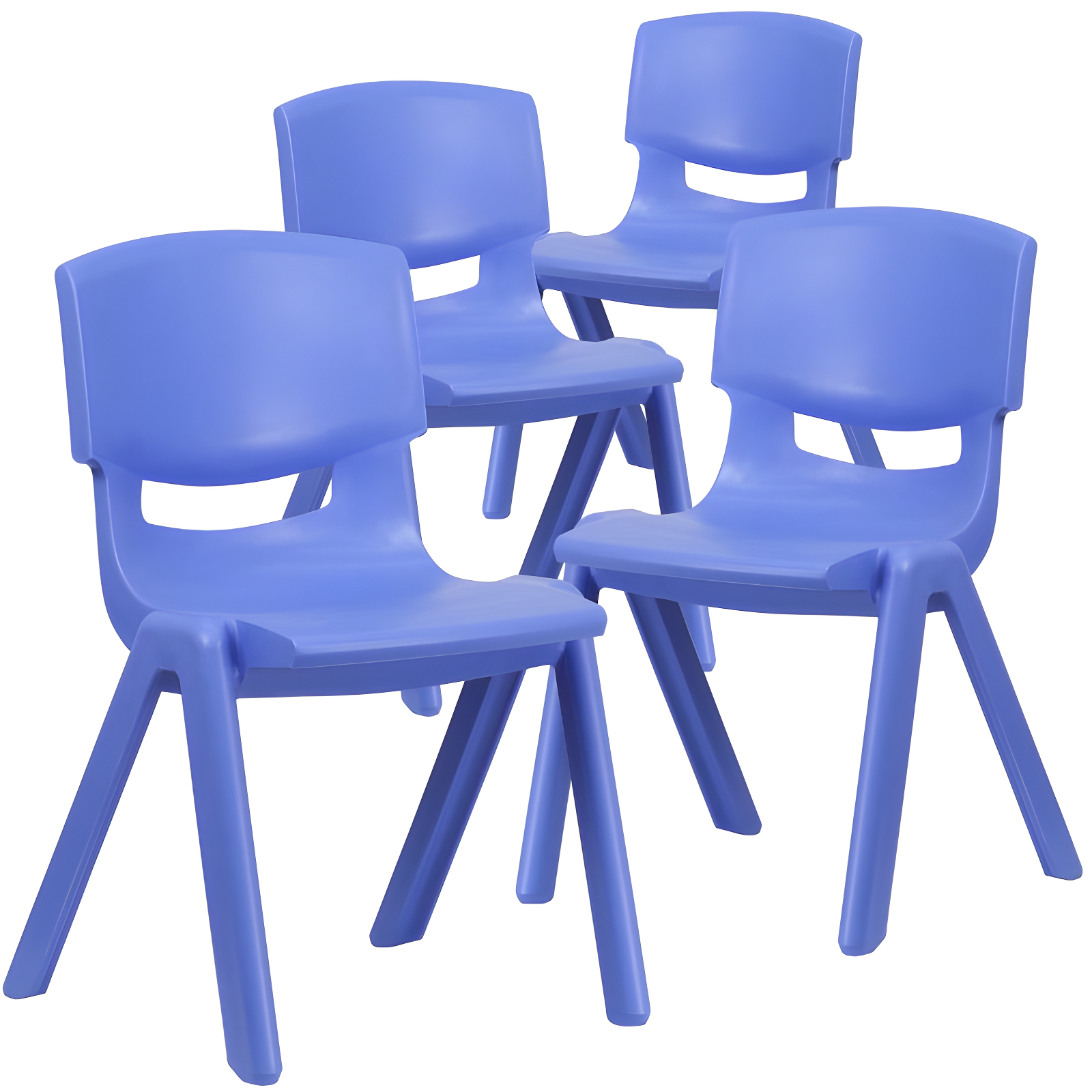 Flash Furniture Goddard Plastic Stack School Chair with Seat, 3rd-7th School Chair (Set of 4)