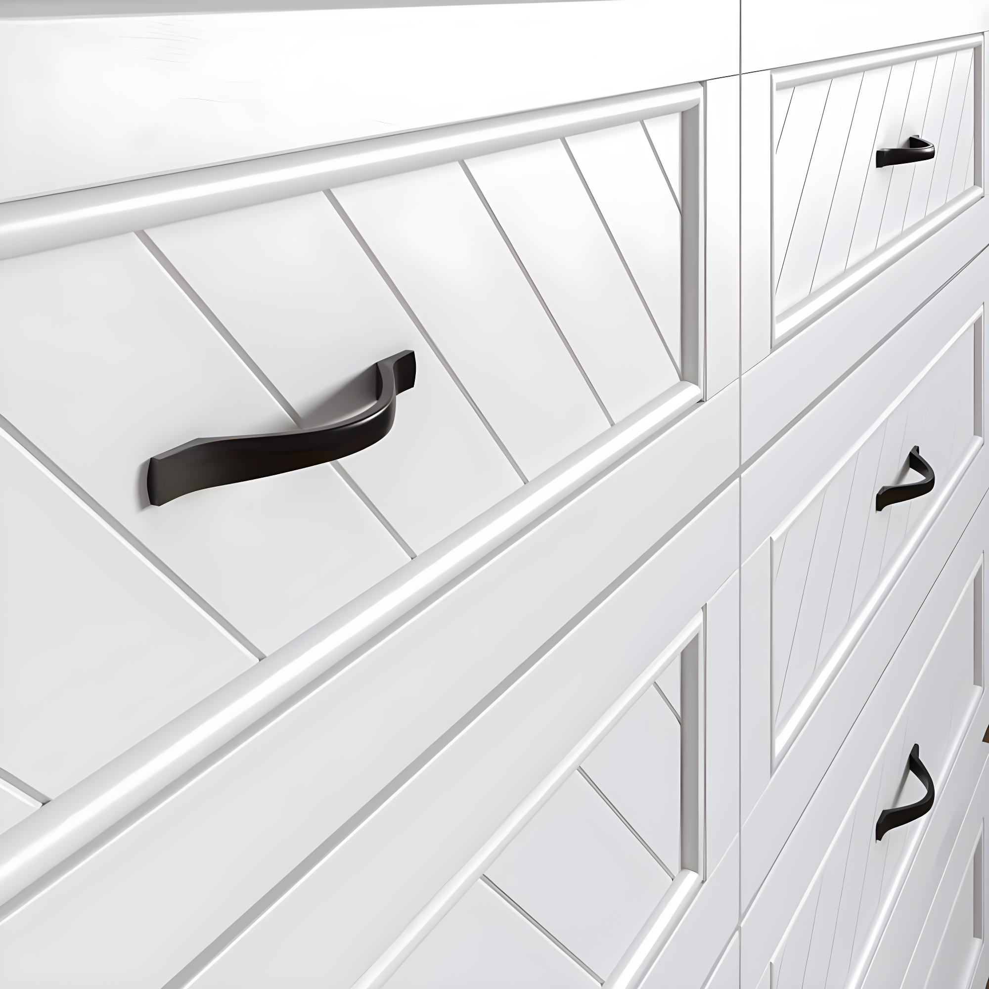 AFI Alpine Queen Wood Murphy Bed Chest with Mattress and Built-in Charger, White