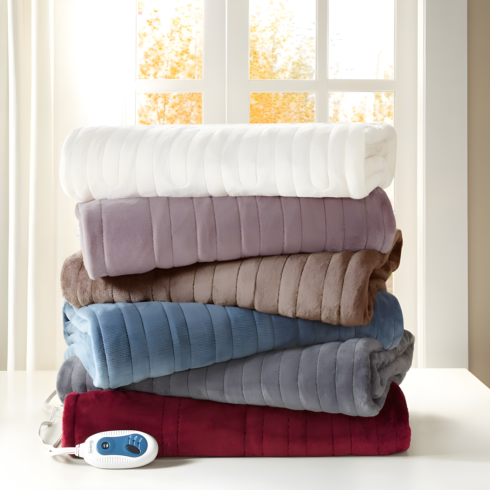 Beautyrest Heated Plush Oversized Throw