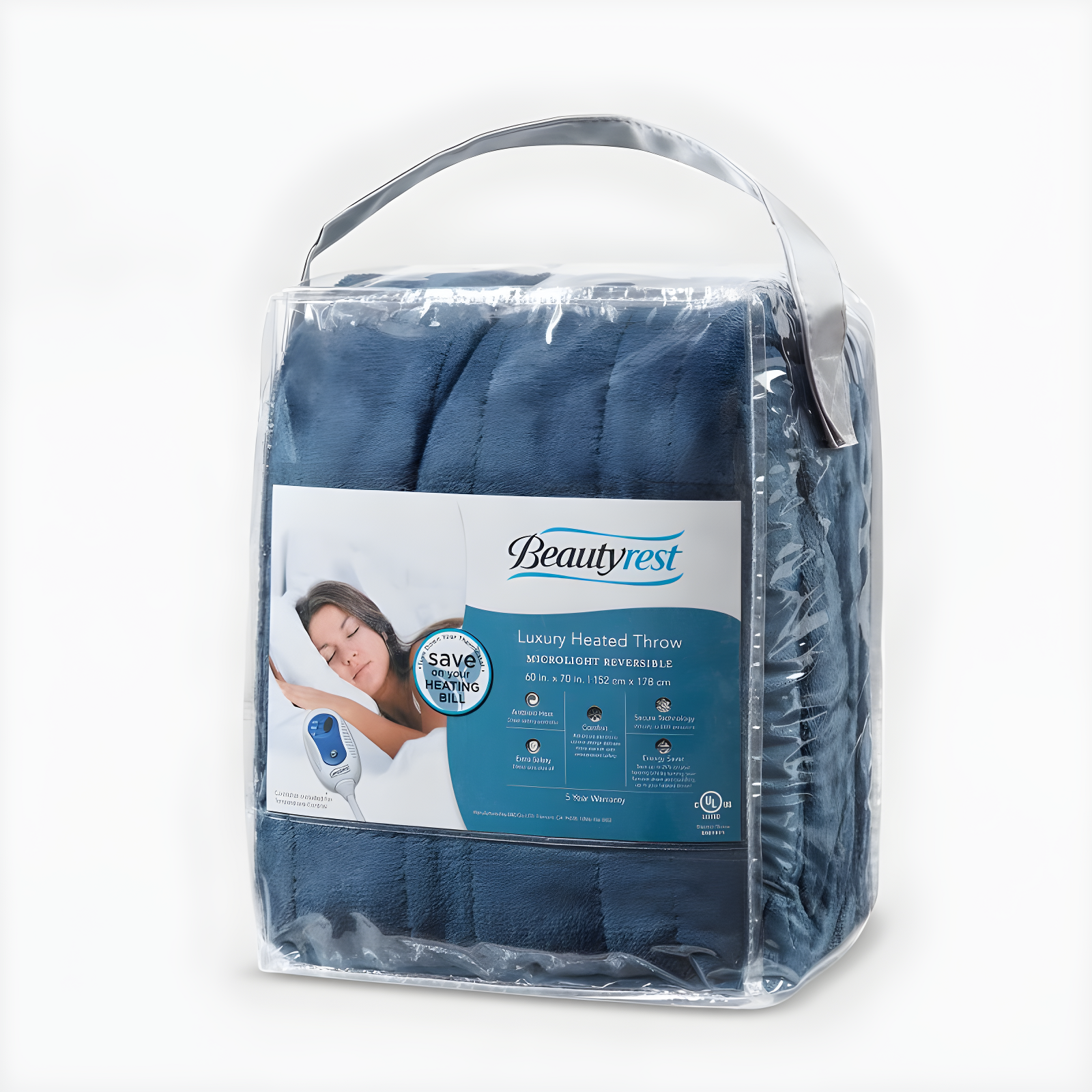 Beautyrest Heated Plush Oversized Throw
