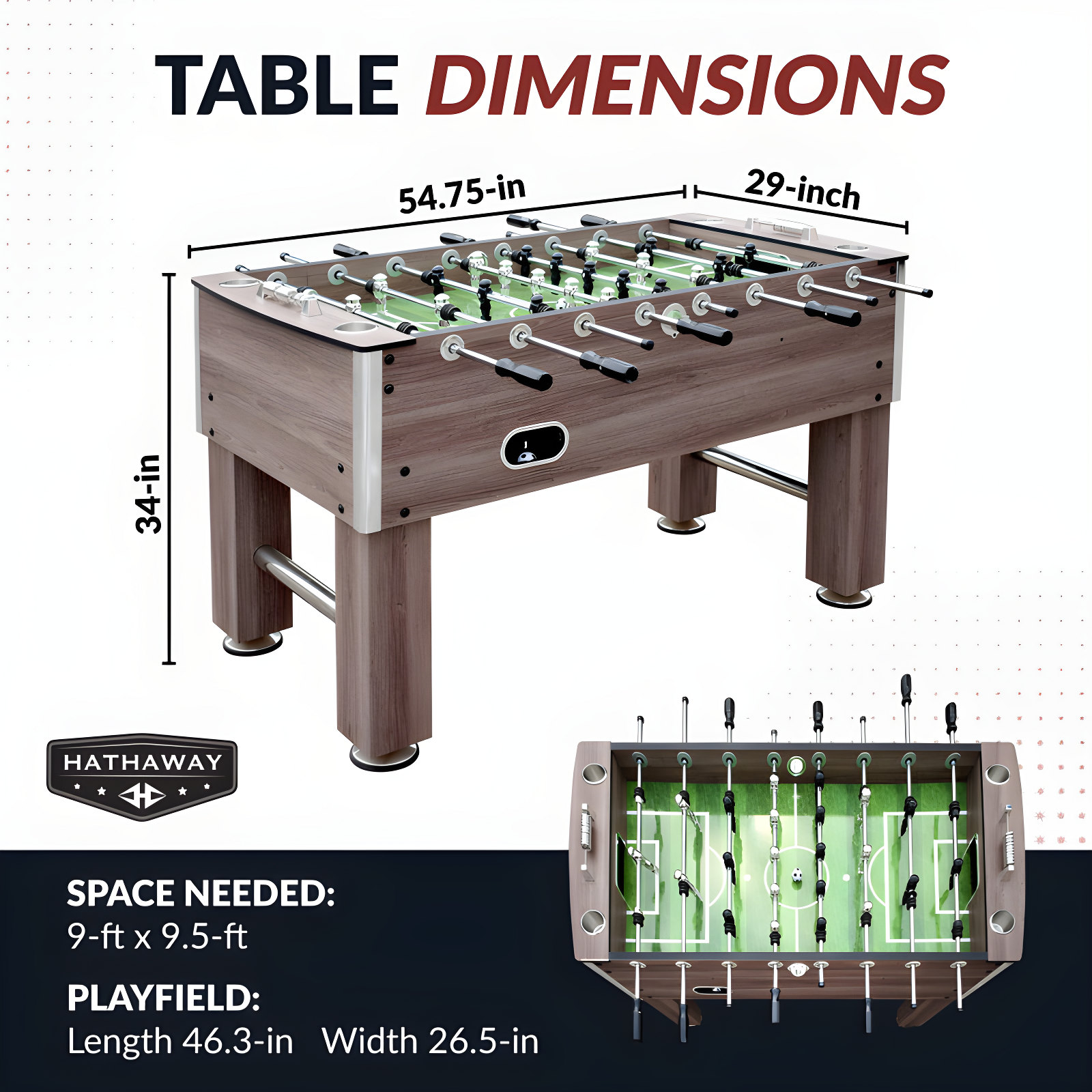 Hathaway Games 56'' Foosball Table