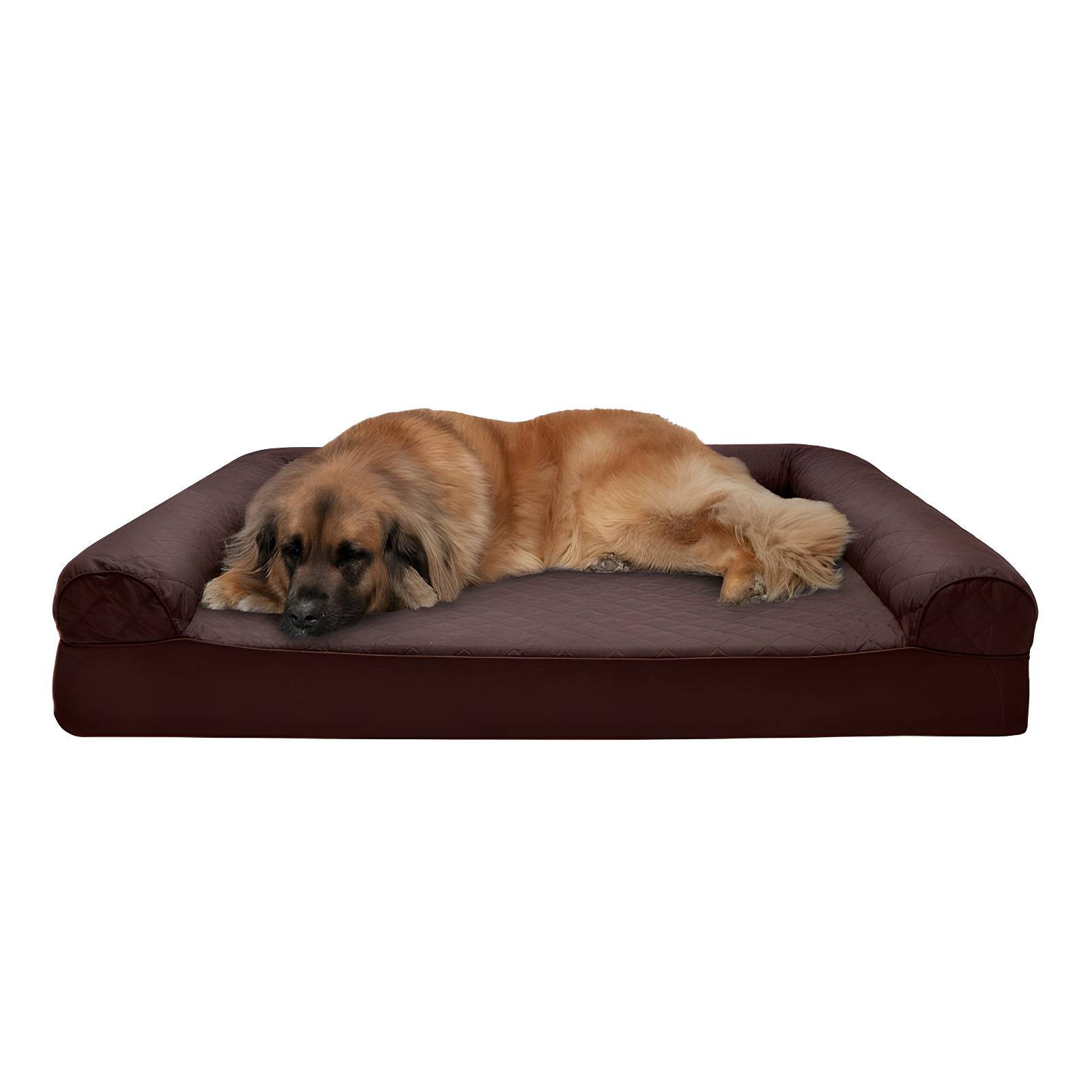 Quilted Orthopedic Bolster Sofa Pet Bed