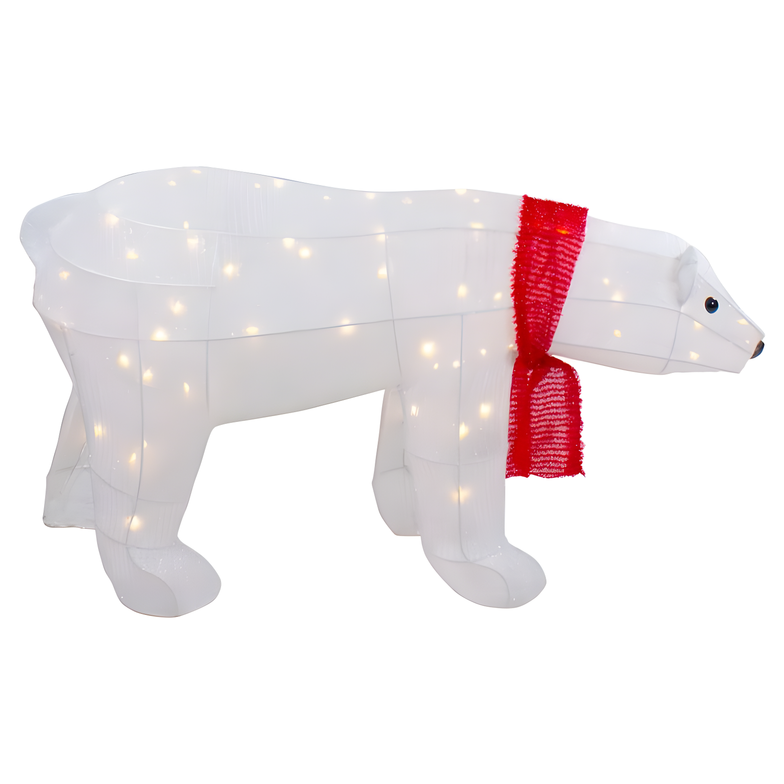 Northlight Seasonal 32" LED Lighted Tinsel Polar Bear Outdoor Christmas Decoration