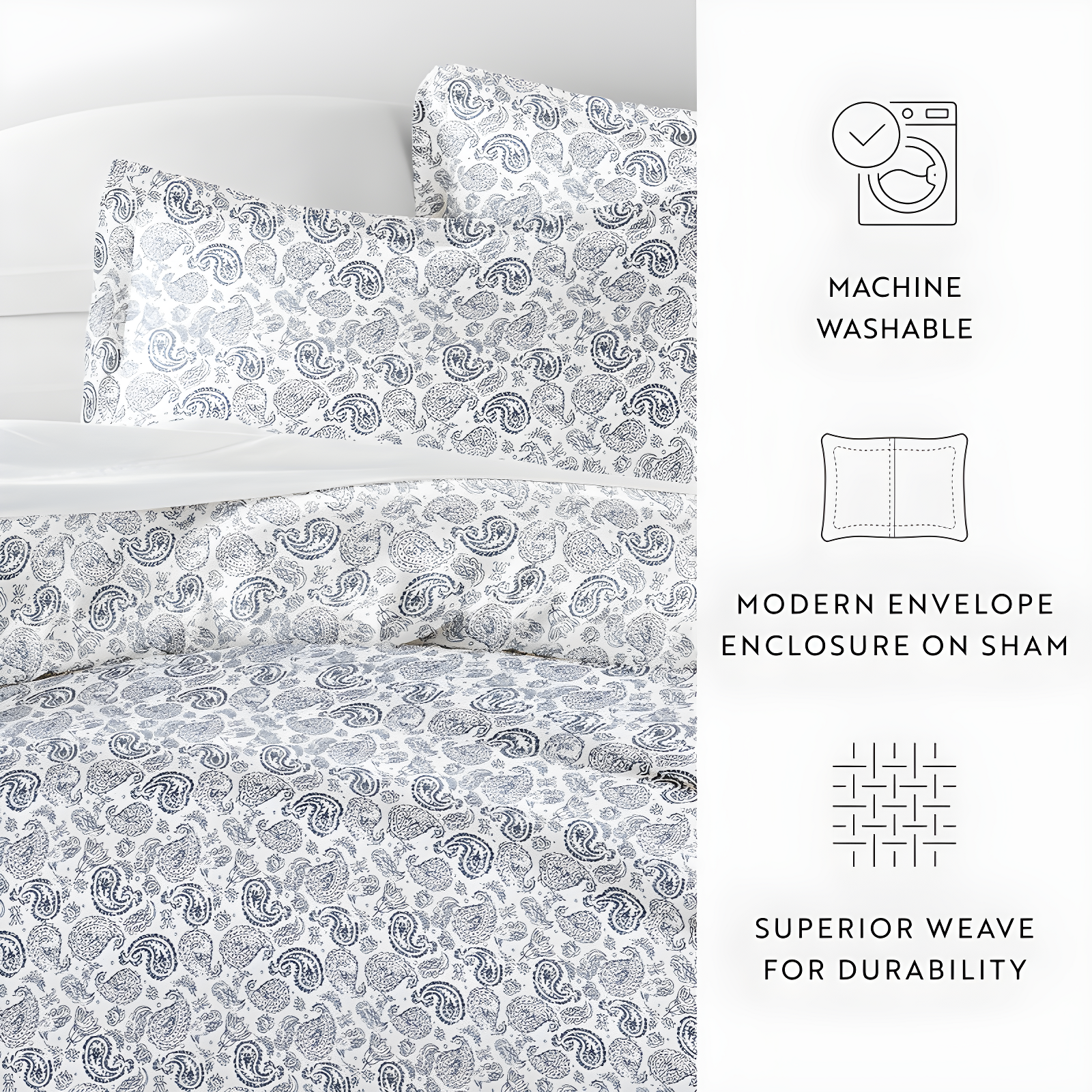 Simply Soft Traditional Paisley Duvet Cover Set