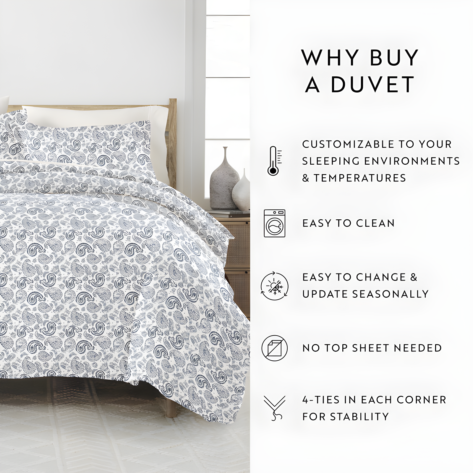 Simply Soft Traditional Paisley Duvet Cover Set