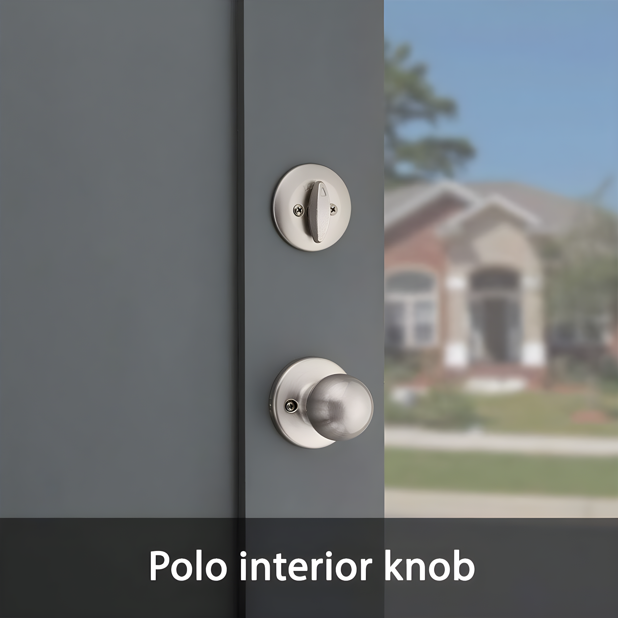 Handleset with Deadbolt and Door Two Piece and Rosette