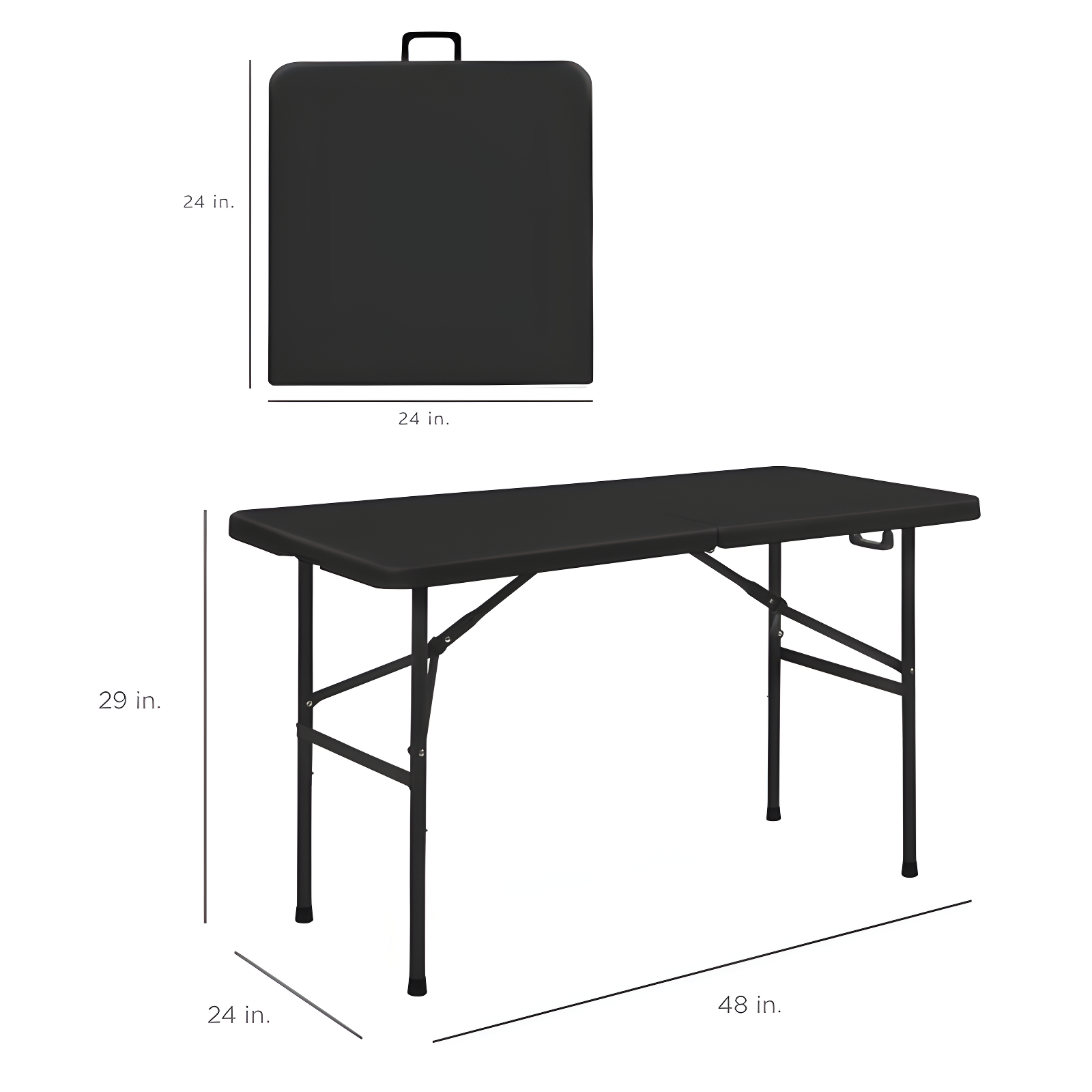 Best Choice Products Plastic Folding Table, Indoor Outdoor Heavy Duty Portable w/ Handle, Lock for Picnic