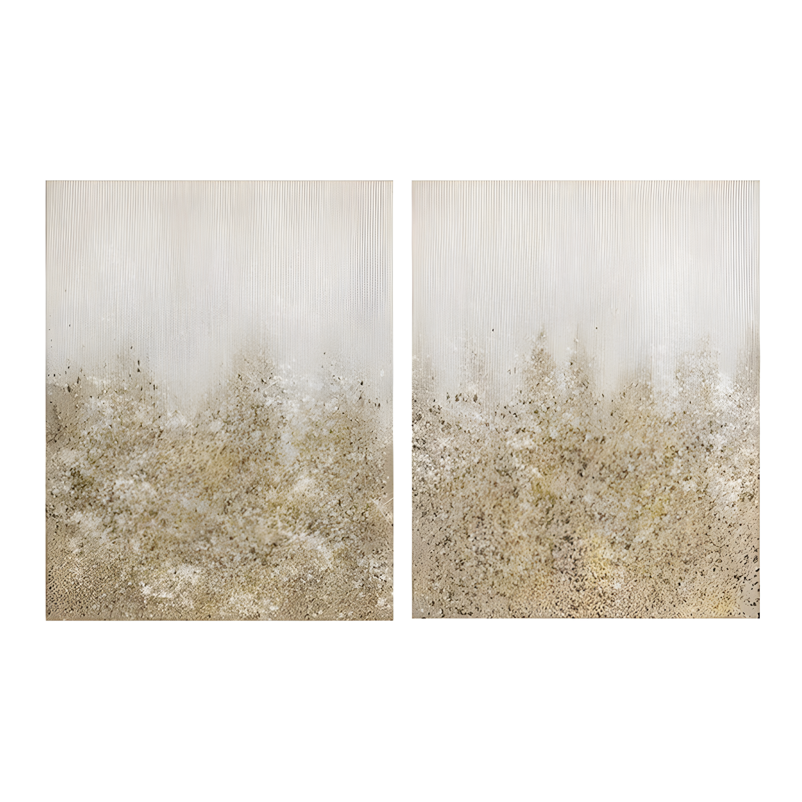 Madison Park Set of 2 22" x 28" Glimmer Hand Brush Embellished Canvas Gold: Modern Abstract Wall Art for Living Room