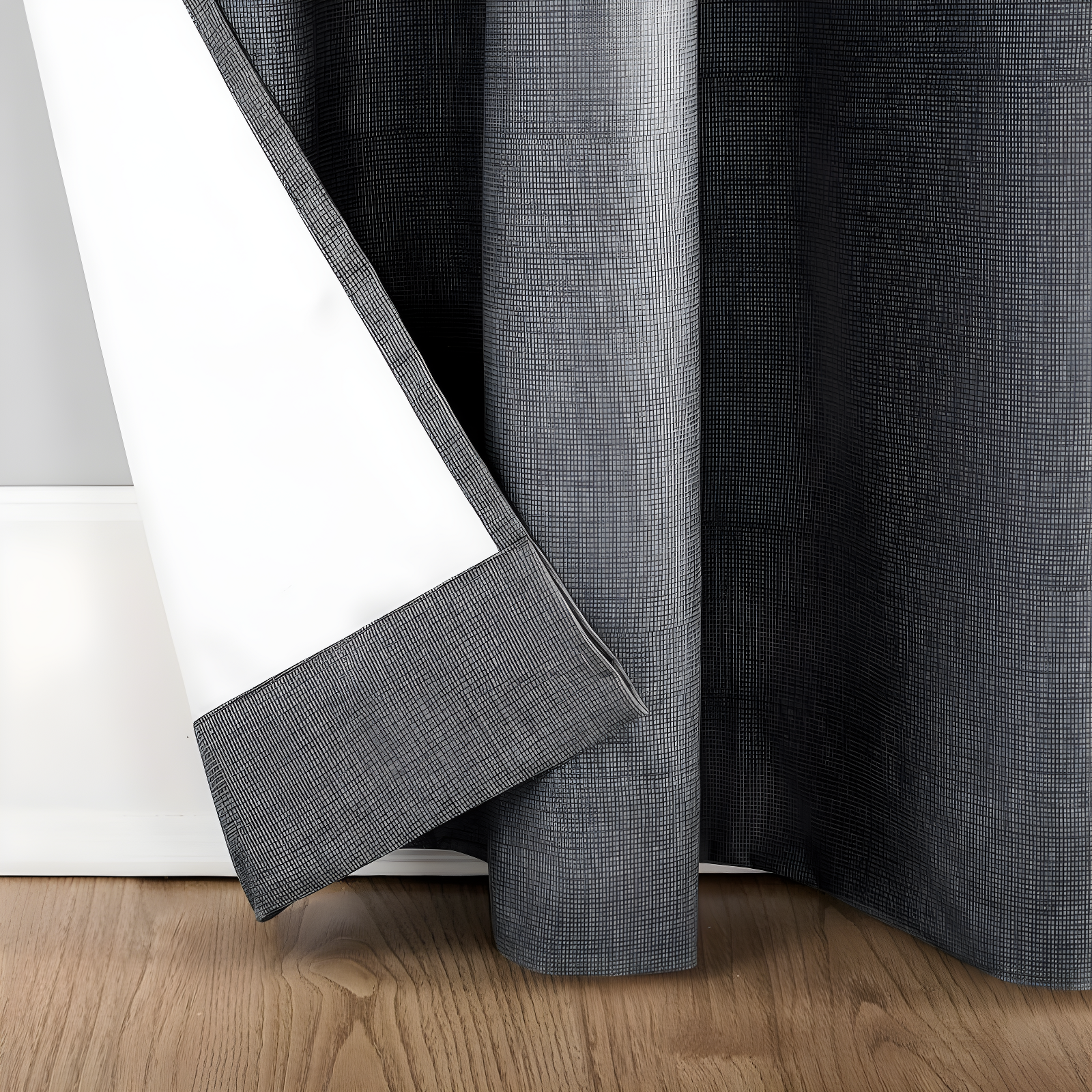 50"x84" Sun Zero 100% Blackout Duran Thermal Insulated Grommet Curtain Panel Gray
