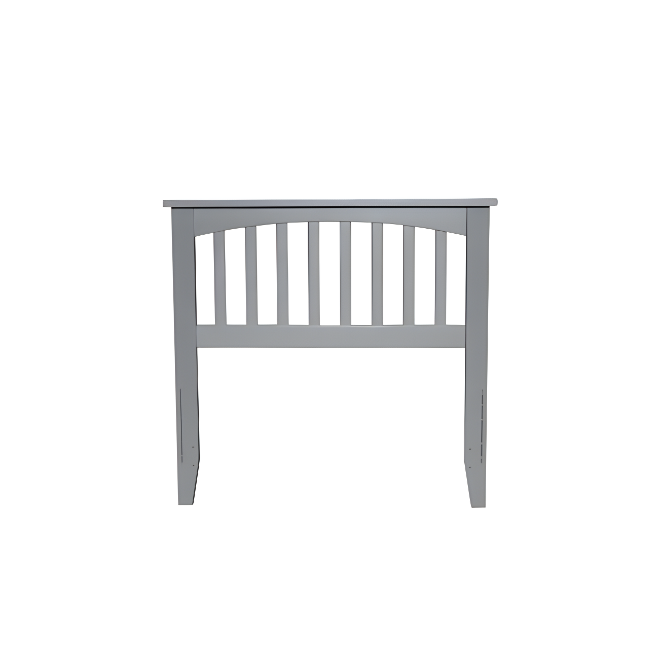 Twin Mission Headboard Gray - AFI: Wood Panel, Crown Molding, USB Charger, Bed Frame Mounted